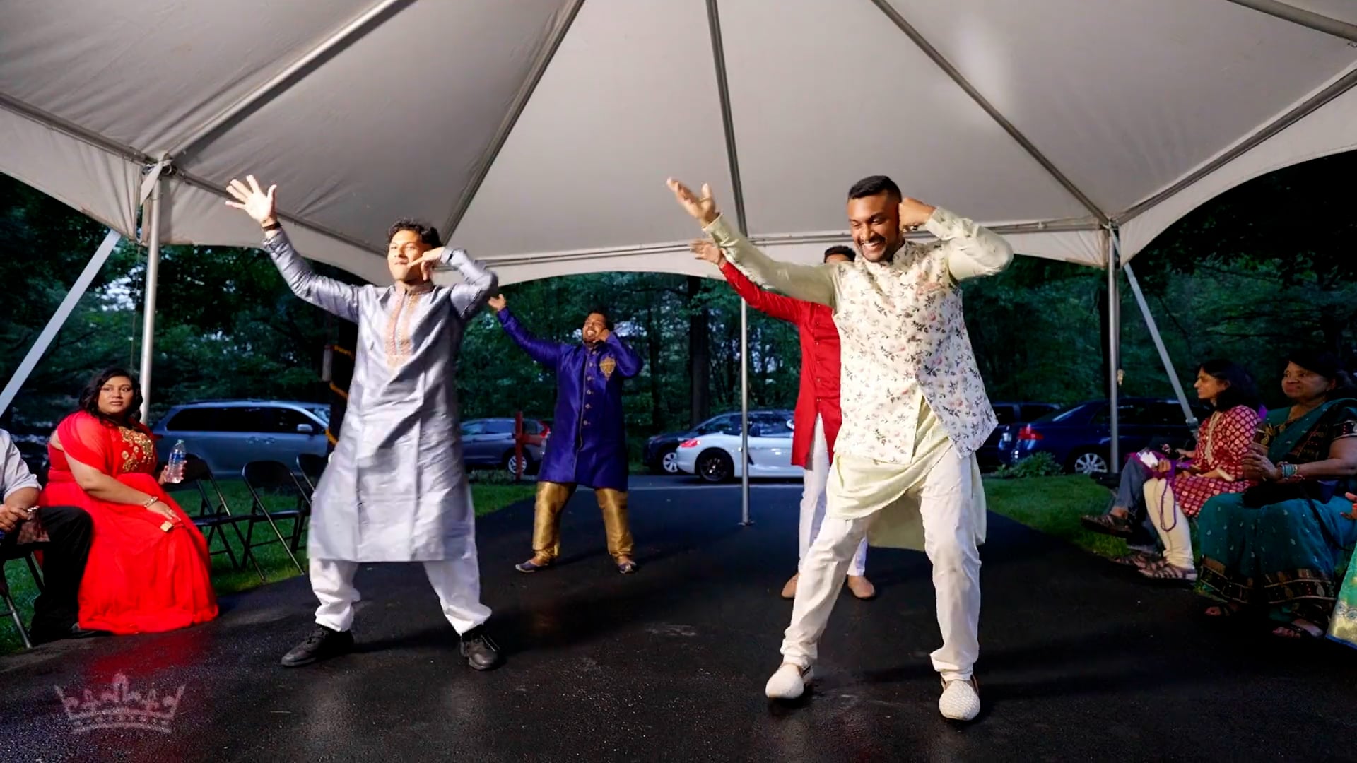 Glen Ellen Farm Fusion Wedding | Kinjel & Sam | Groomsmen Mendhi Night Performance