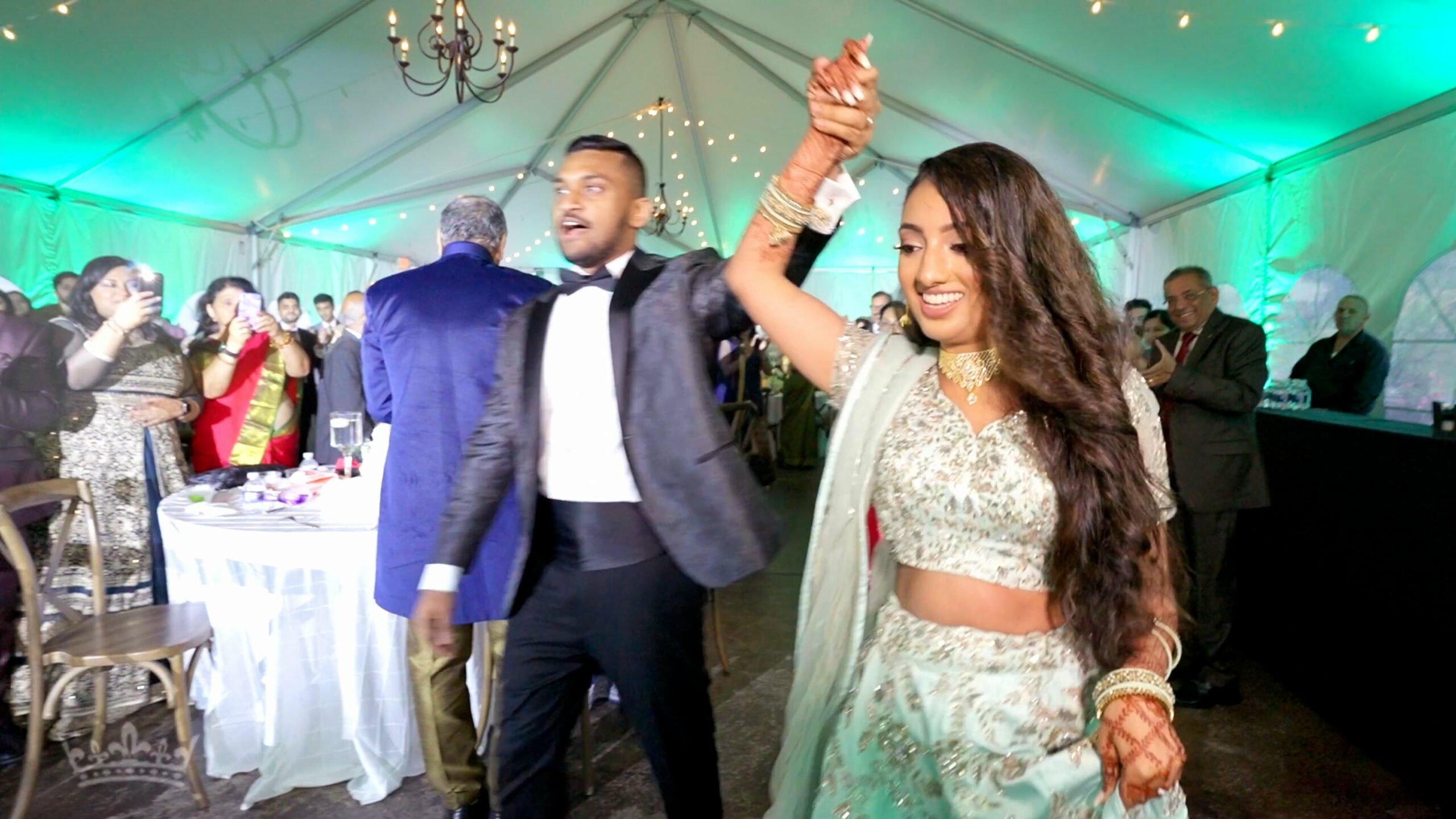 Glen Ellen Farm Fusion Wedding | Kinjel & Sam | Hindu Reception Grand Entrance