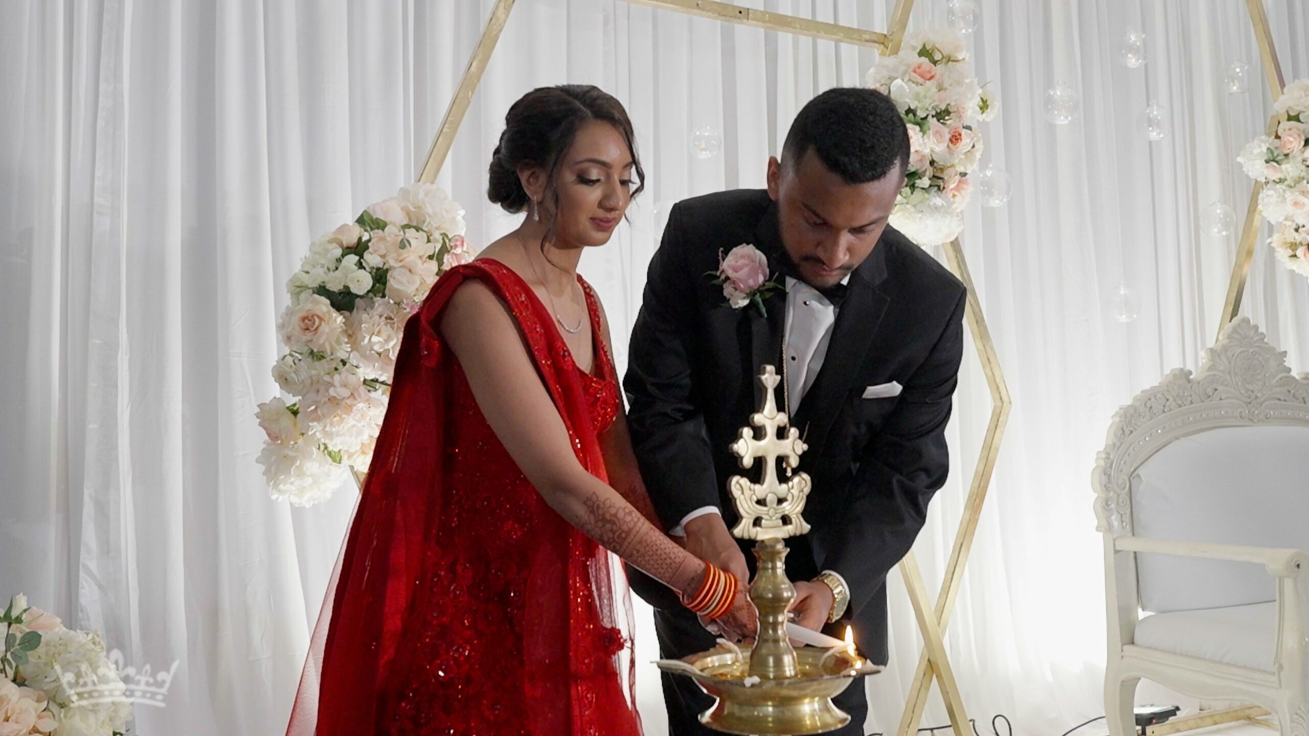 Glen Ellen Farm Fusion Wedding | Kinjel & Sam | Candle Lighting Ceremony