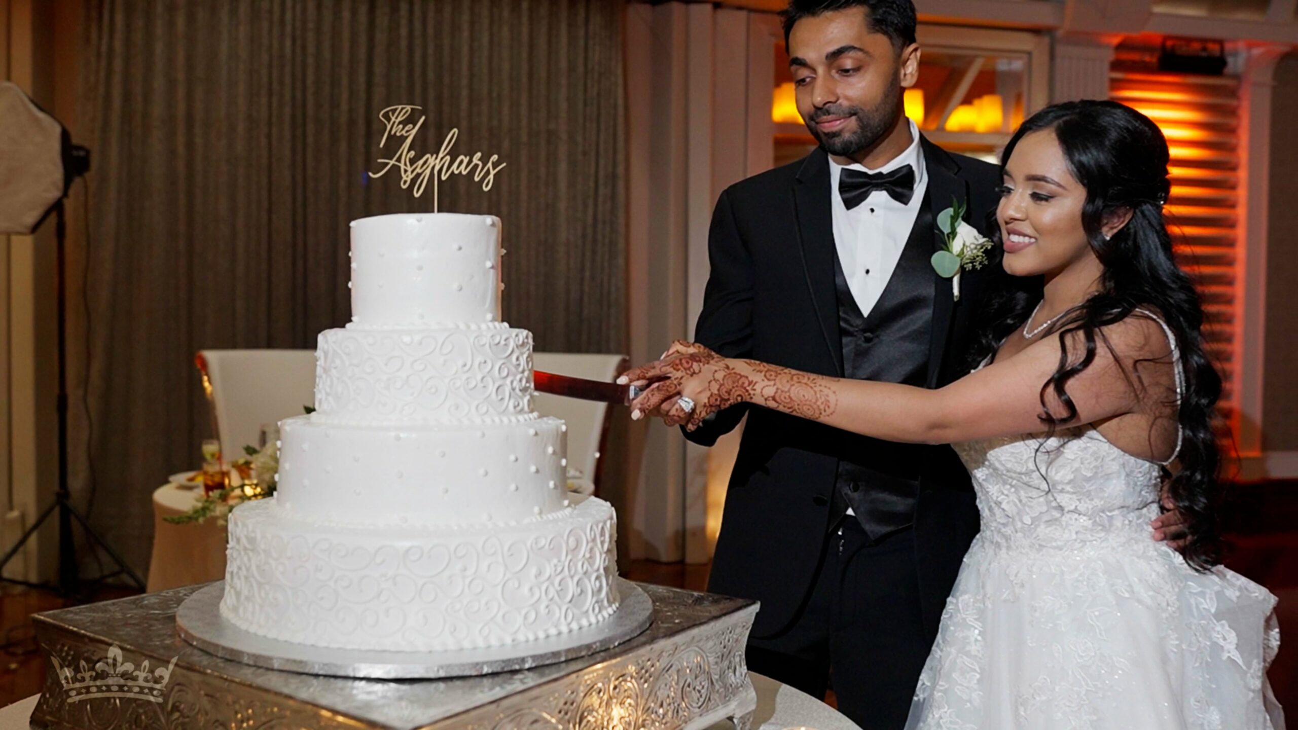 Chateau Briand Caterers Carle Place NY Islamic Wedding | Ashley & Arsalan | Cake Cutting