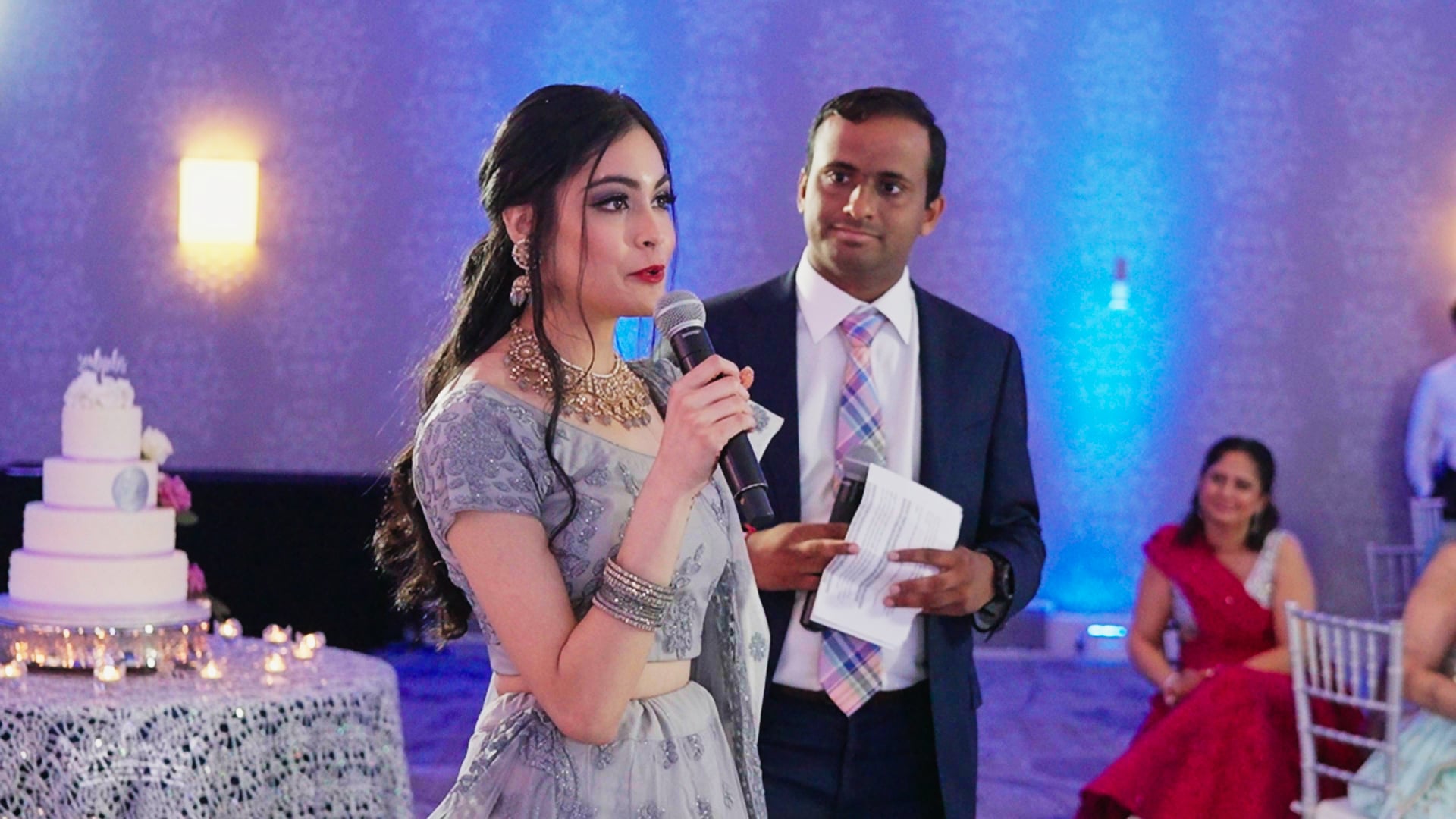 Westfields Golf Club Clifton VA Sikh Wedding | Shivani & Gurshan | Bride Sister and Cousin Speech