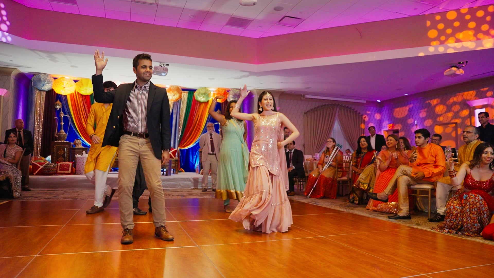 GSSA Bridgewater Gurudwara Basking Ridge NJ Hindu Wedding | Vani & Mohit | Sangeet Bride Cousins Dance