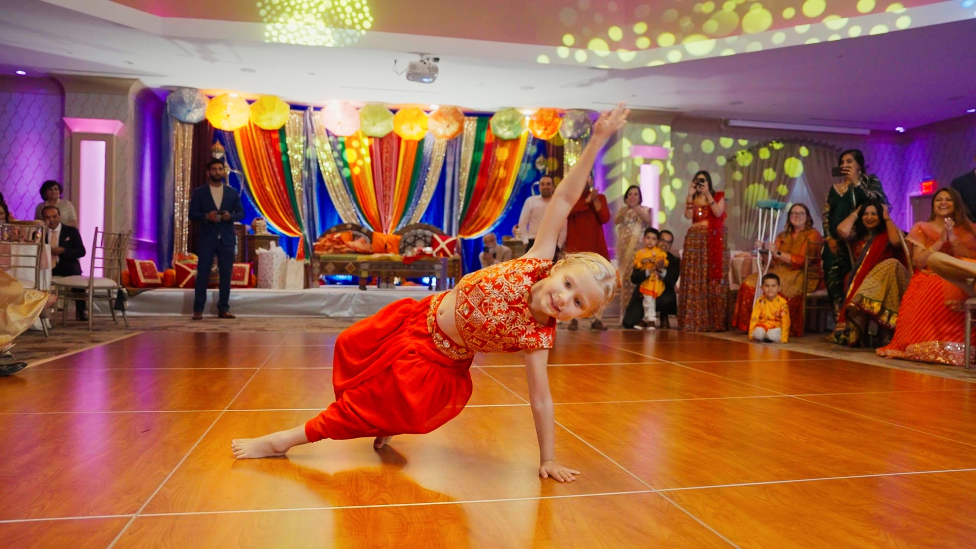GSSA Bridgewater Gurudwara Basking Ridge NJ Hindu Wedding | Vani & Mohit | Sangeet Bride Niece Dance
