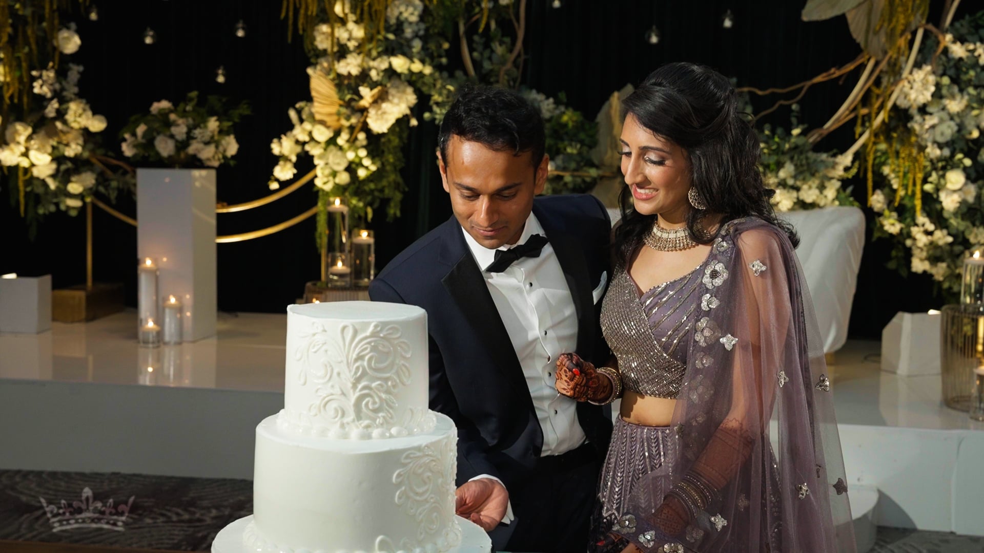 The Westin Governor Morris Morristown NJ Hindu Wedding | Koral & Chinmay | Cake Cutting