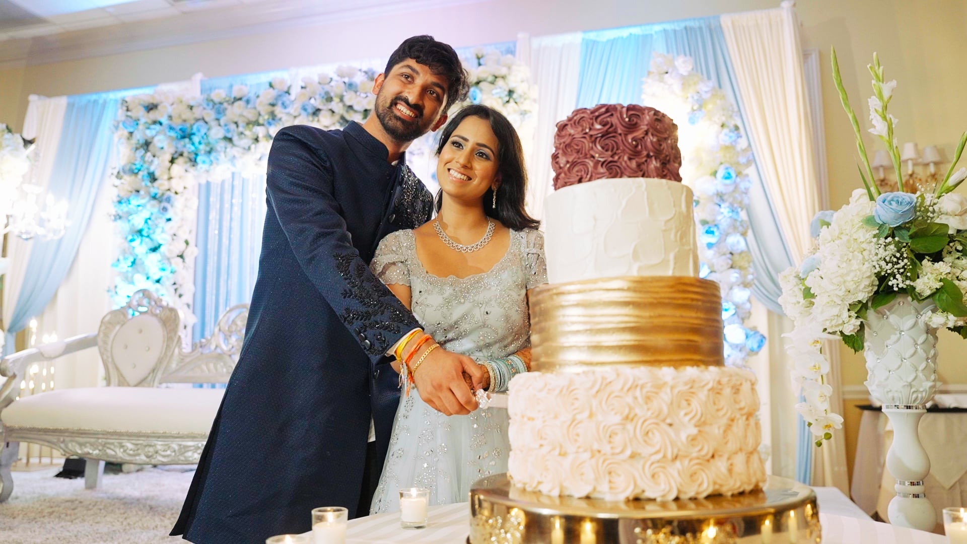 The Grandview Poughkeepsie NY Hindu Wedding | Shruti & Pratyush | Cake Cutting