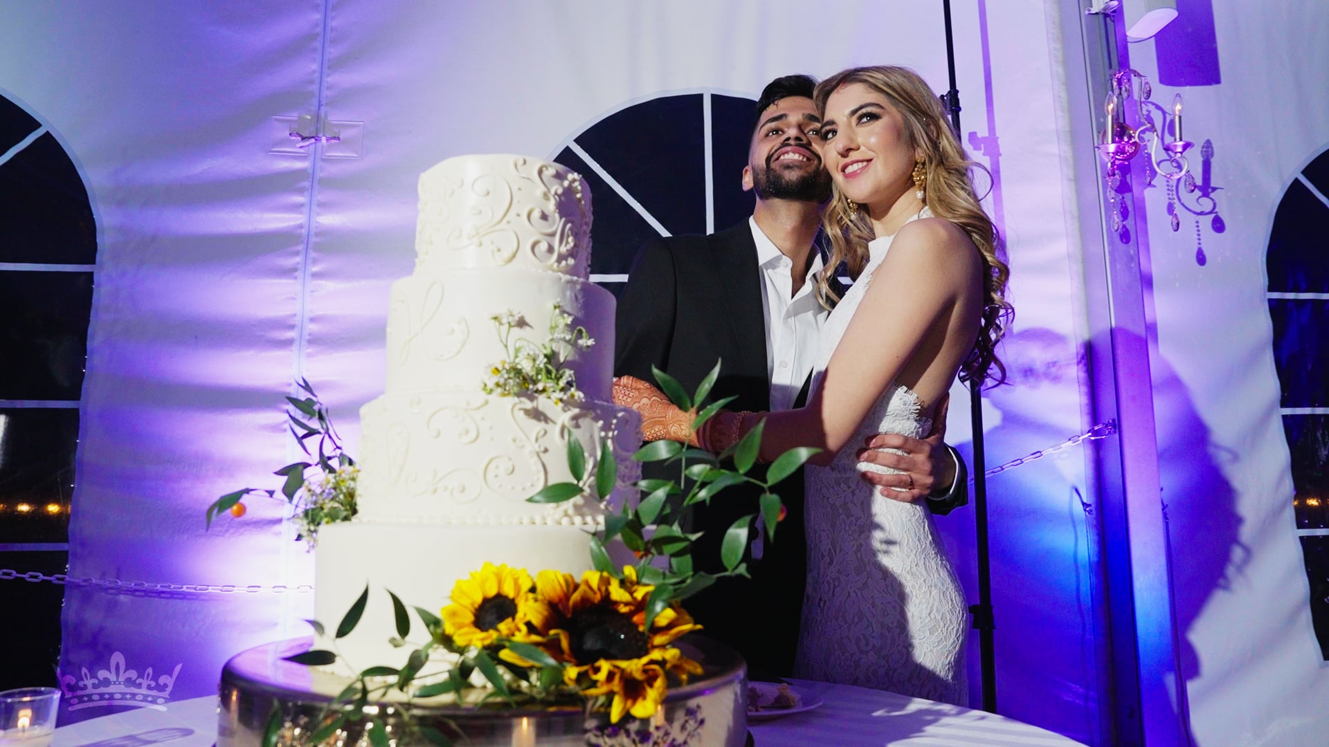 The Grandview Poughkeepsie NY Hindu Wedding | Shannon & Aakash | Cake Cutting