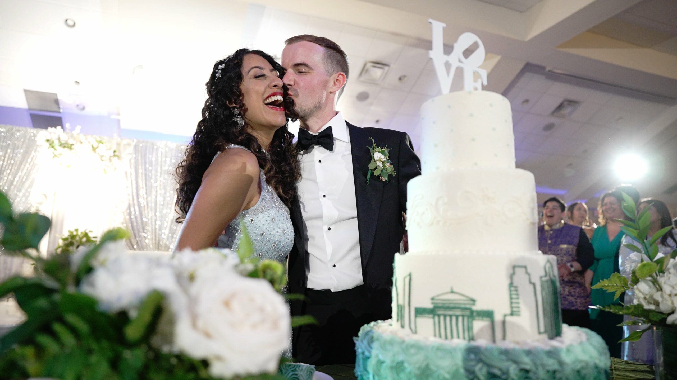Springfield Country Club Springfield PA Fusion Wedding | Reema & Eric | Cake Cutting