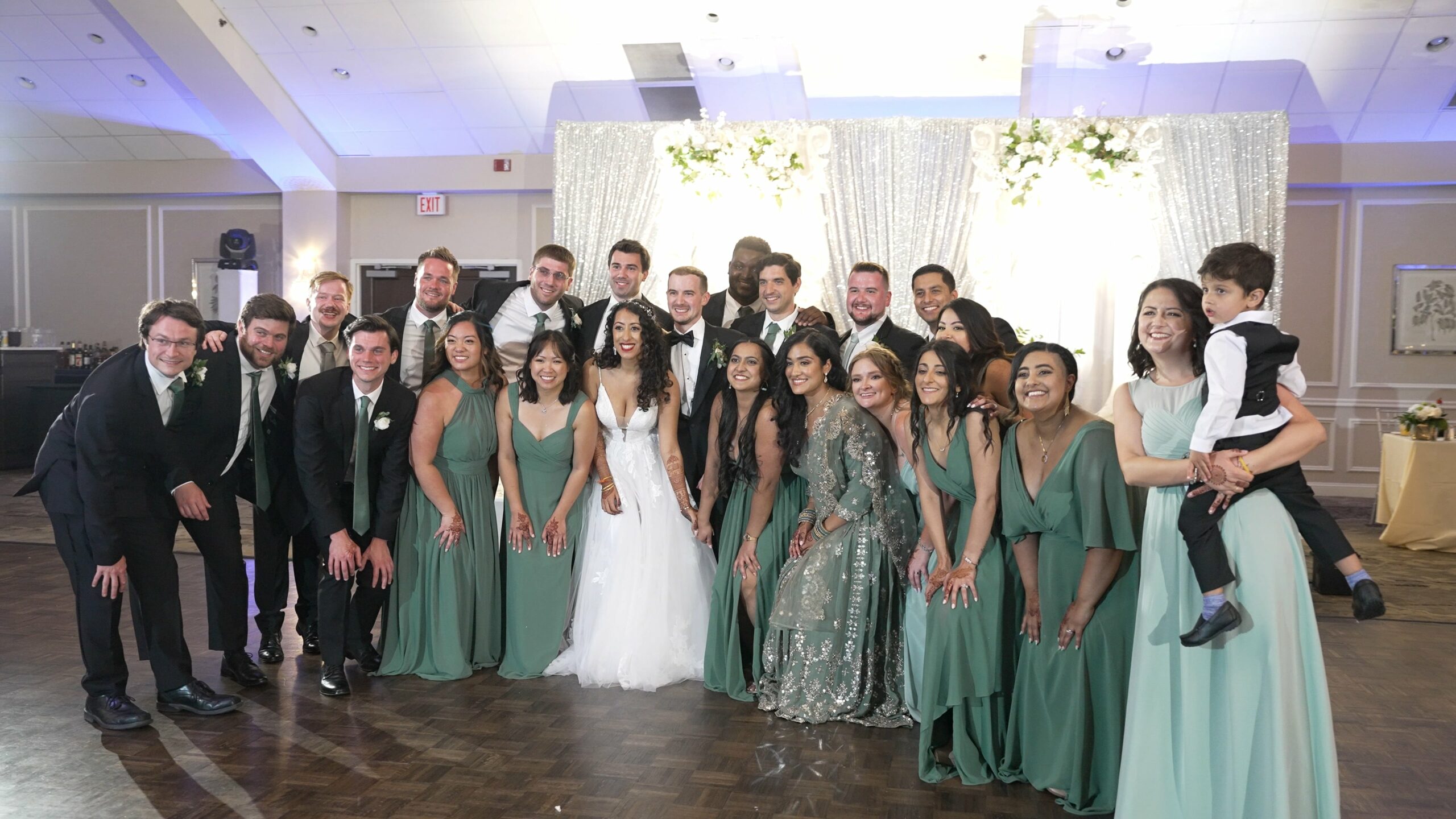Springfield Country Club Springfield PA Fusion Wedding | Reema & Eric | Reception Grand Entrance