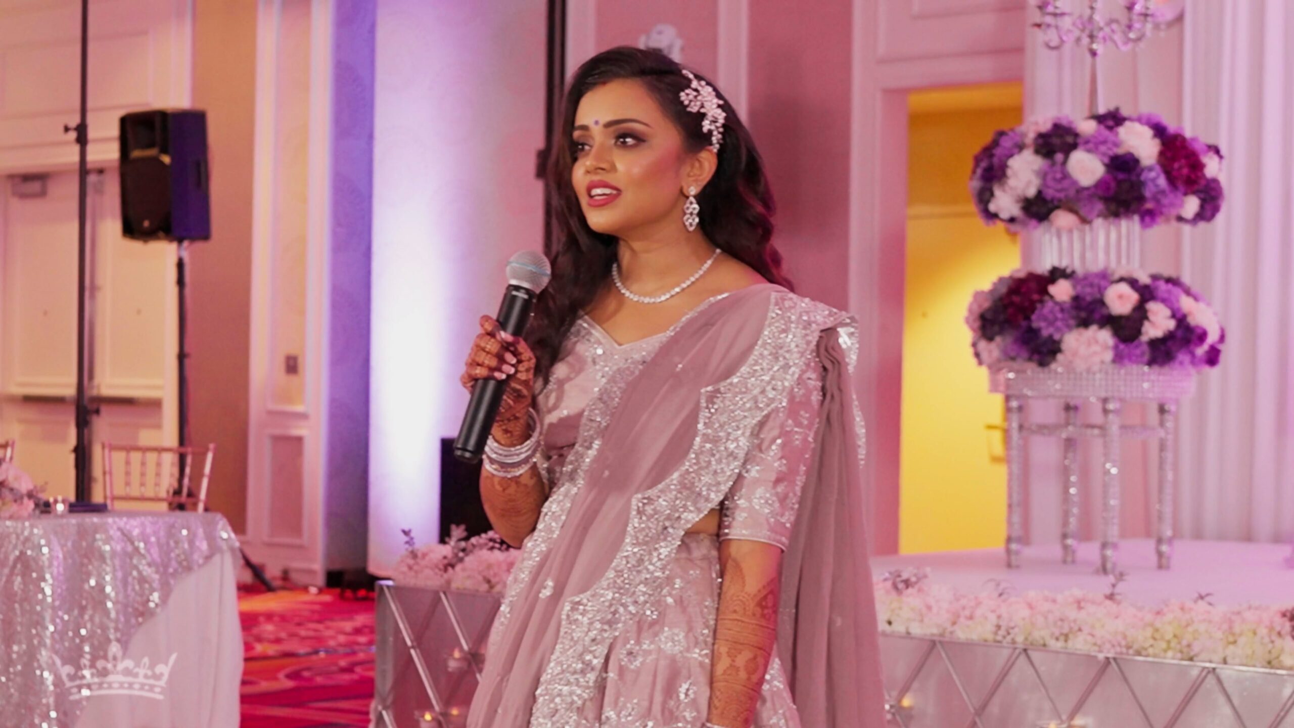 Falls Church Marriott Fairview Park VA Gujarati Wedding | Shipra & Jeet | Bride Singing Performance