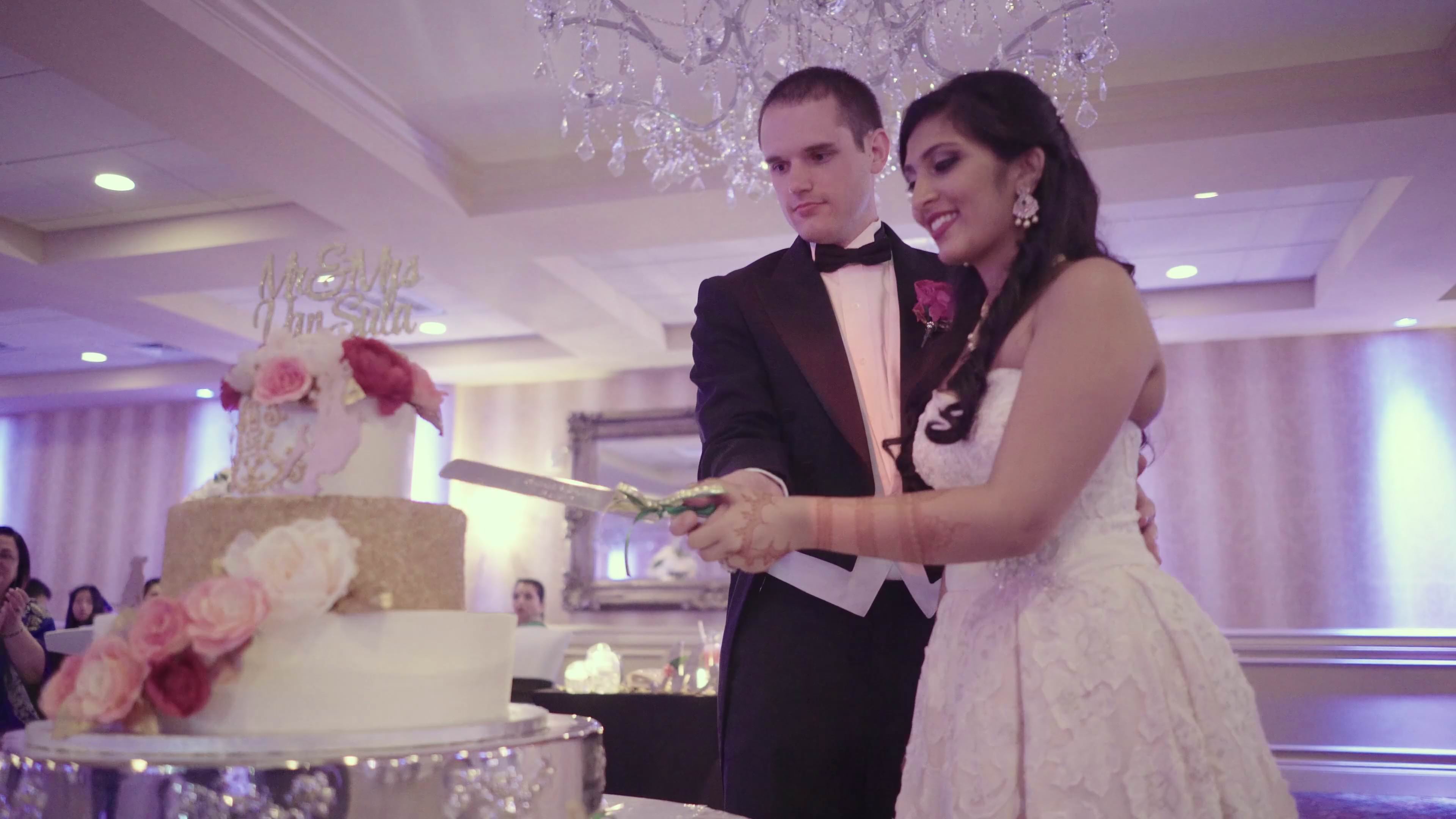 DoubleTree Hilton Eatontown Wedding | Ananya & Bryan | Cake Cutting