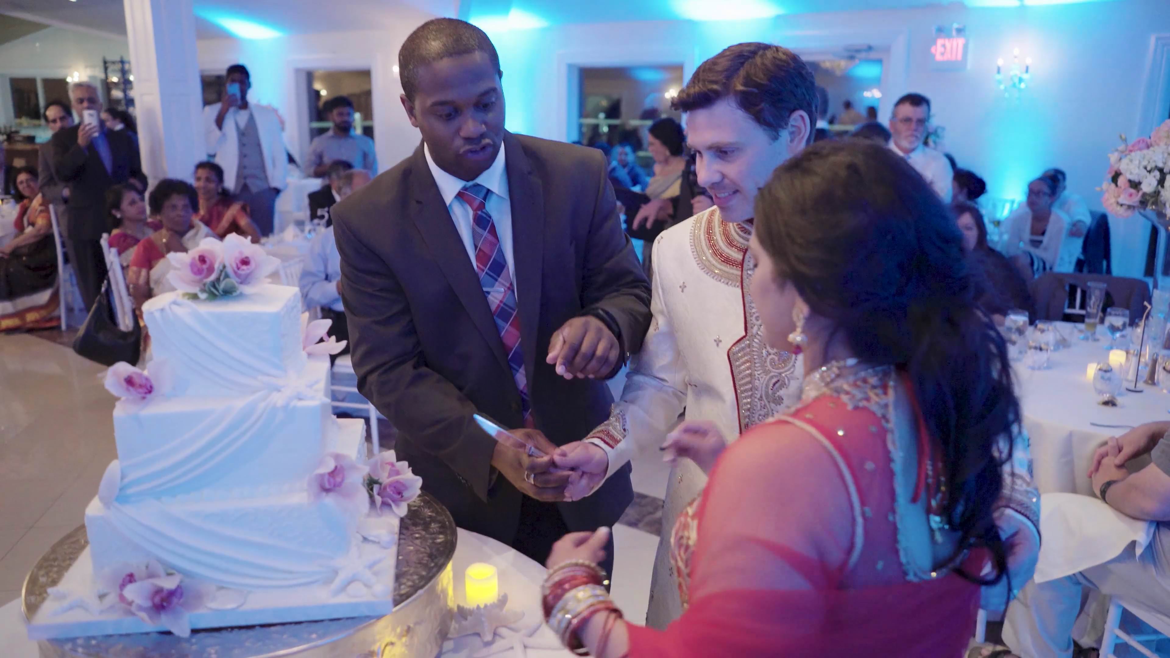 Windows on the Water Sea Bright Wedding | Teena & Andrew | Cake Cutting