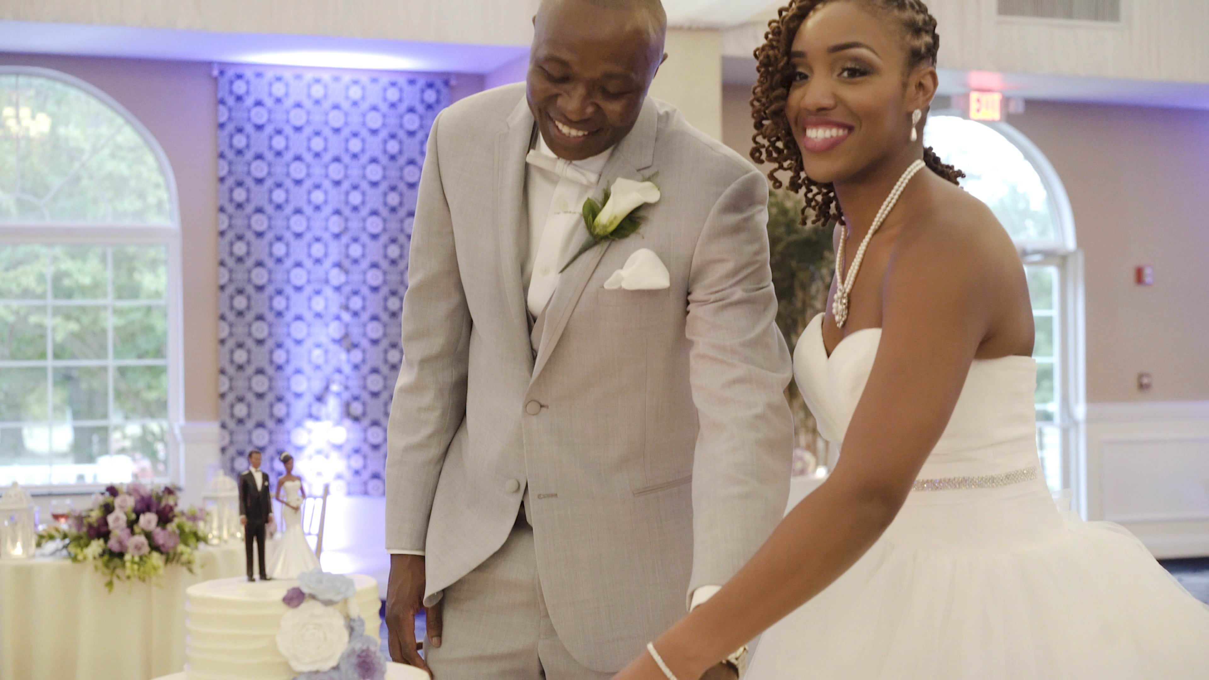 Crowne Plaza Cherry Hill Wedding | Ajala & Guy | Cake Cutting