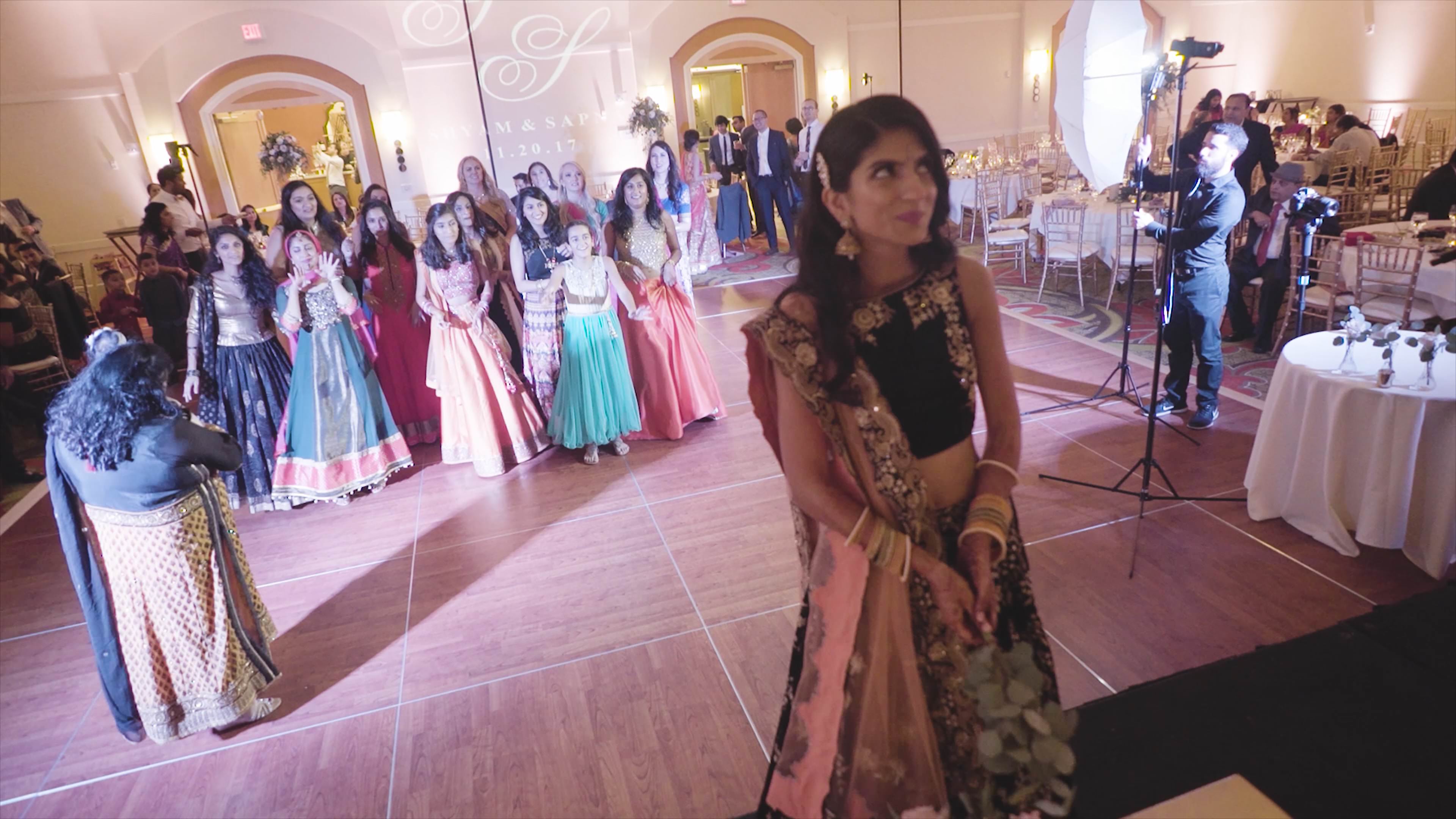 Scottsdale Marriott McDowell Mt AZ Wedding | Sapna & Shyam | Cake Cutting and Bouquet Toss