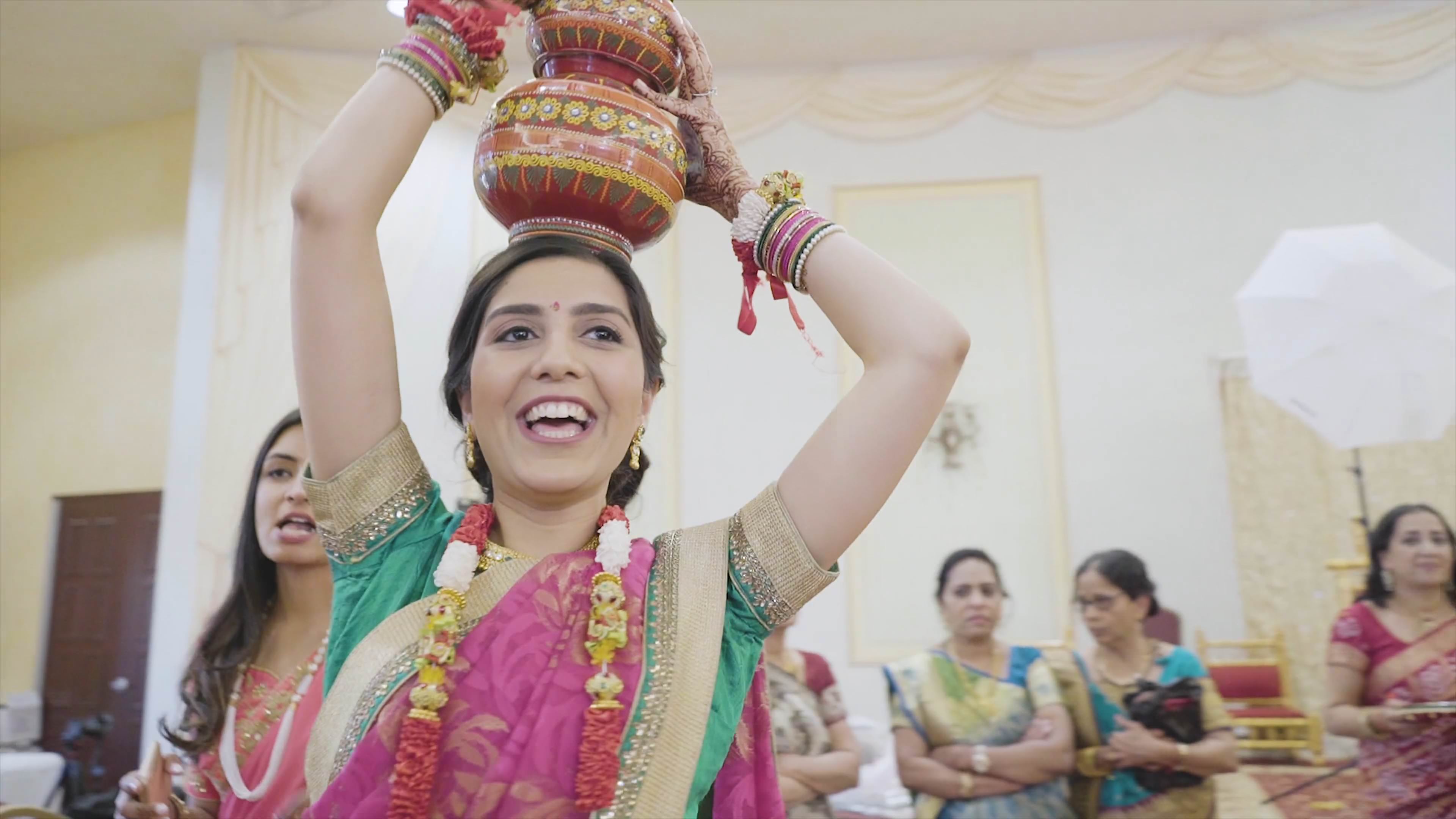 Hindu Samaj Temple of Mahwah Indian Wedding | Surina & Hiren | Surina Garba Entrance