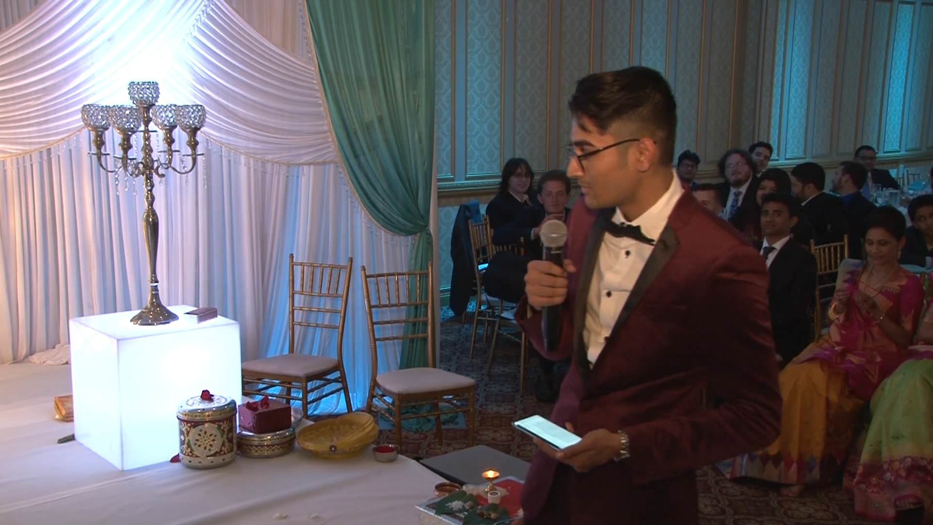 Deewan Banquet Piscataway NJ Engagement | Krishna & Nishant | Brother Speech