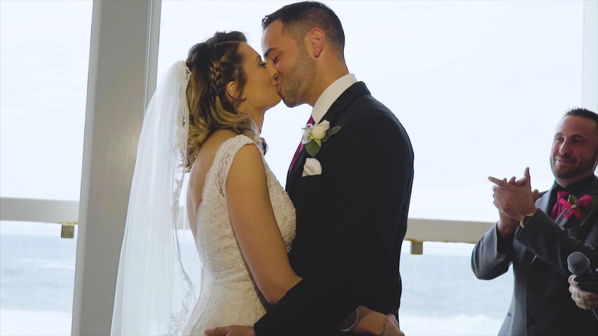 Mcloones Pier House Long Branch NJ Wedding | Geraldine & Daniel | Ceremony