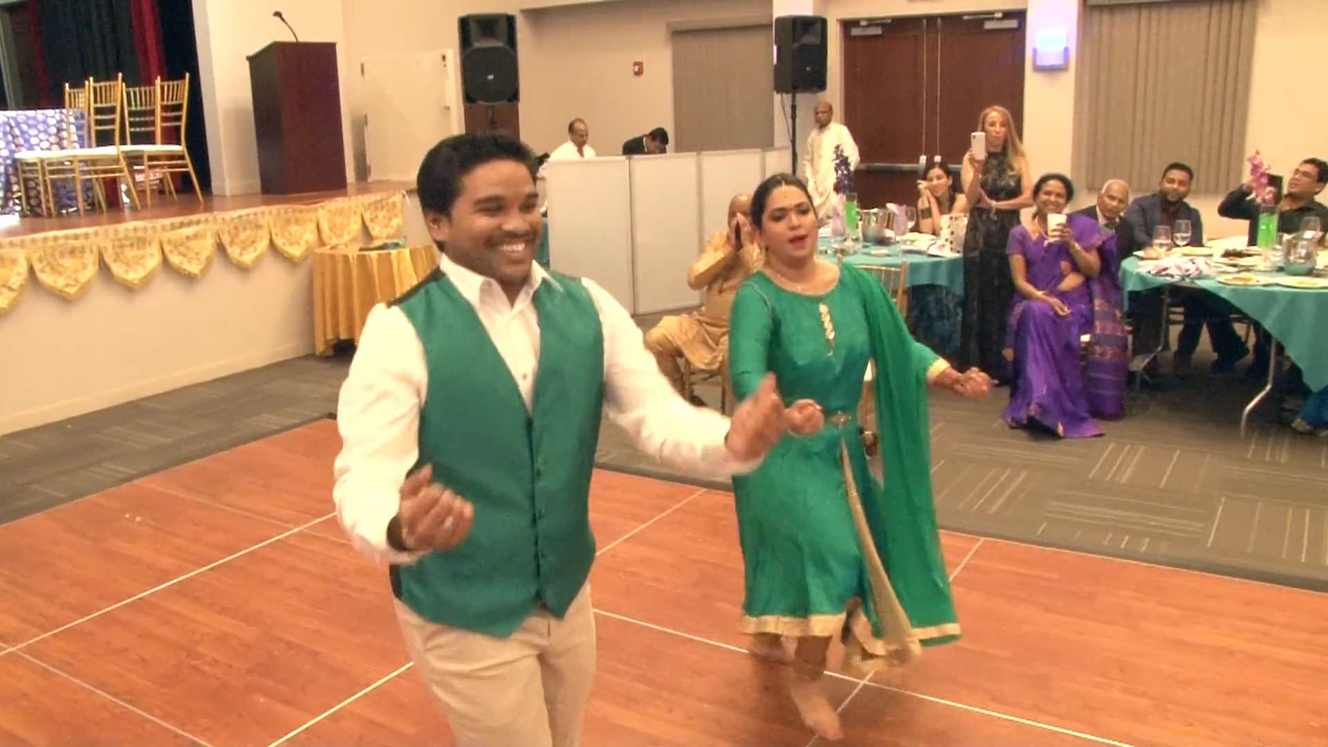 Tagore Banquet Hall Somerset NJ Engagement | Shrutika & Prasad | Bride Groom Dance