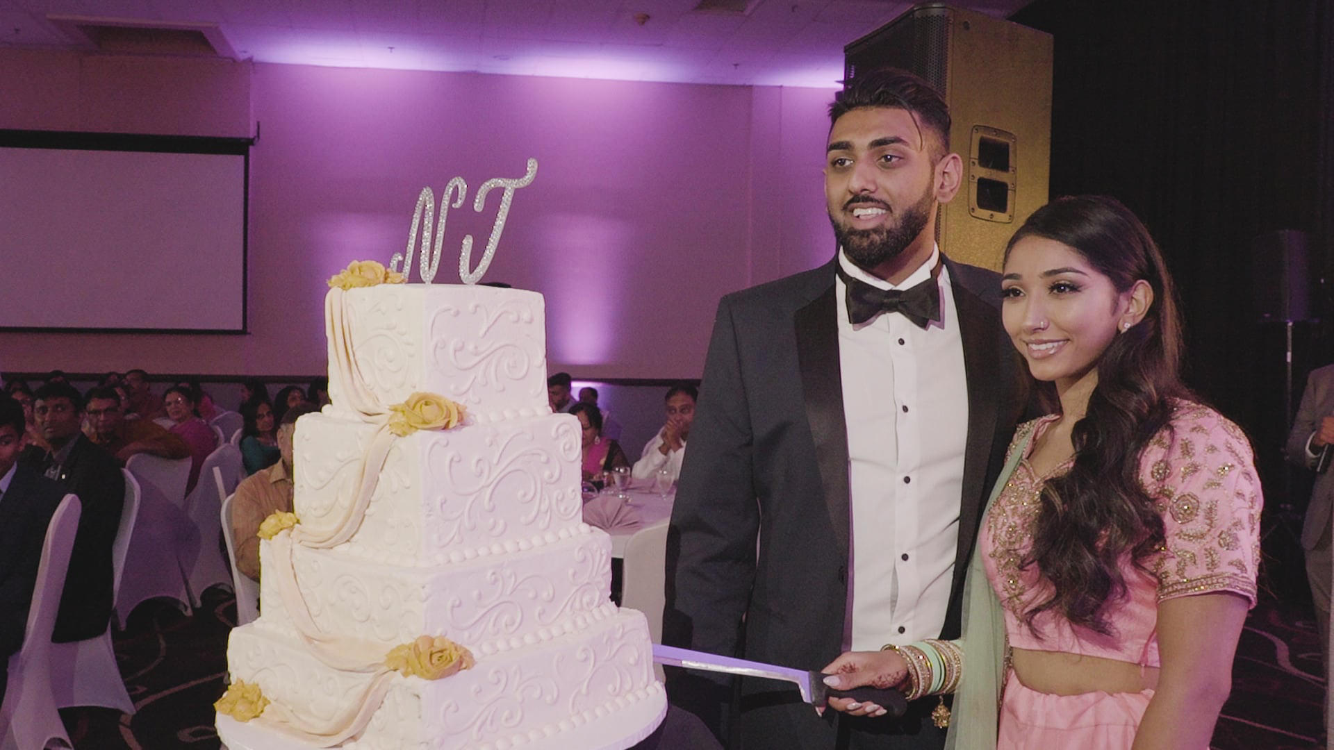 Quality Inn And Suites Batavia NY Engagement | Janki & Neal | Cake Cutting