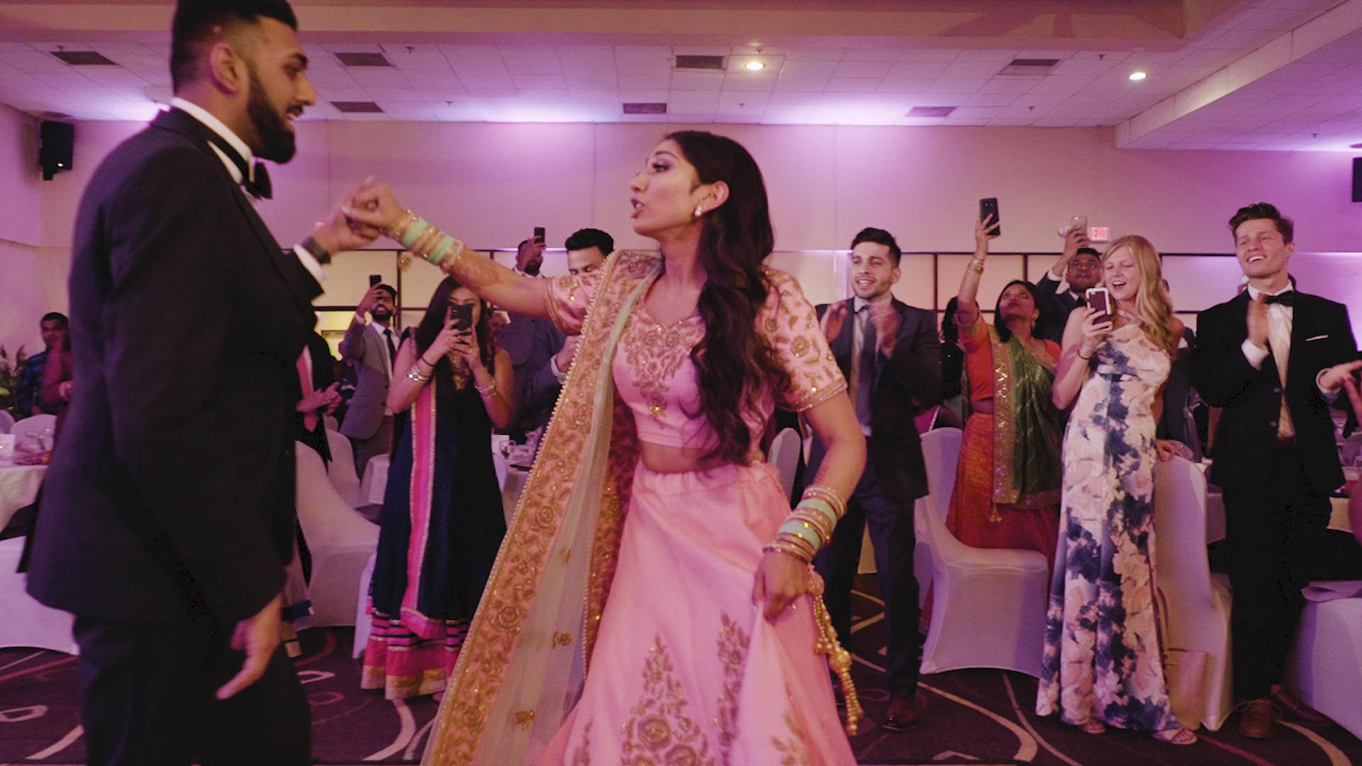 Quality Inn And Suites Batavia NY Engagement | Janki & Neal | Grand Entrance