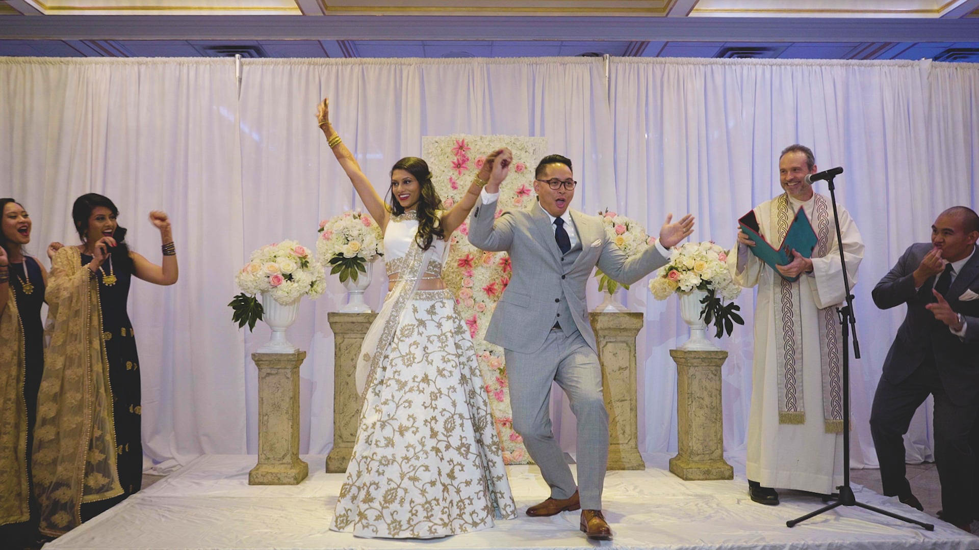Royal Manor Garfield NJ Fusion Wedding | Khusbu & Jeff | Christian Wedding Ceremony