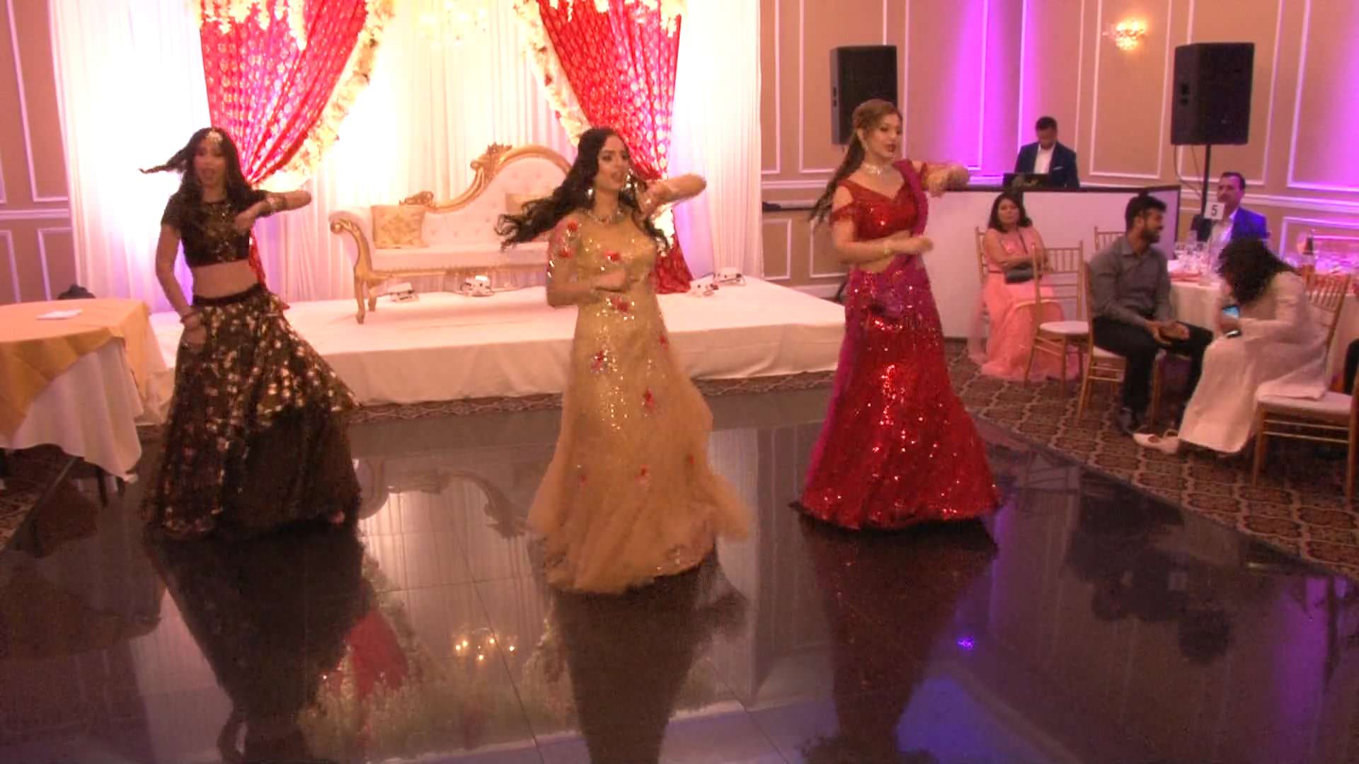 Deewan Banquet Piscataway NJ Hindu Wedding | Aanchal & Vijay | Bride Family Dance