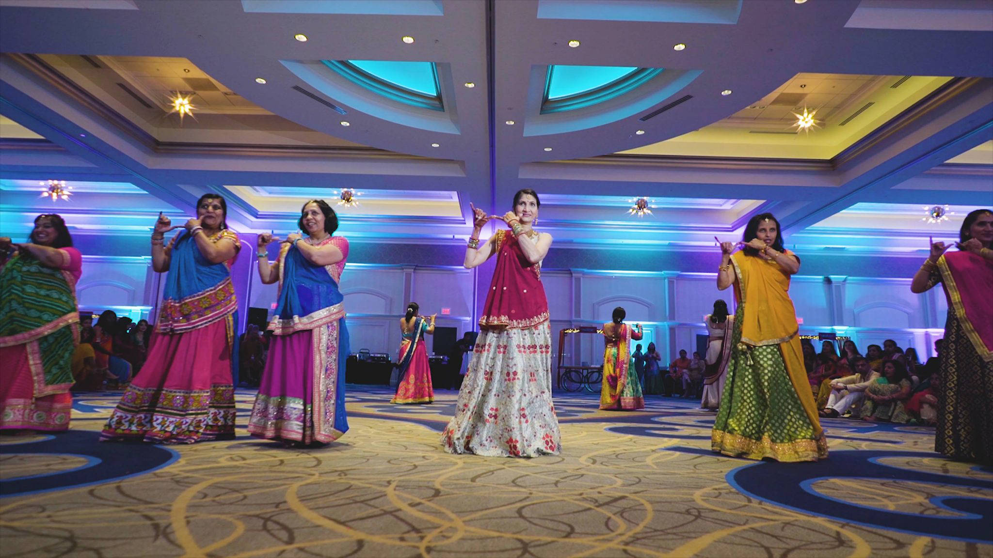 Hilton Richmond Hotel & Spa Short Pump VA Hindu Wedding | Gina & Dharav | Bride Family and Friends Dance