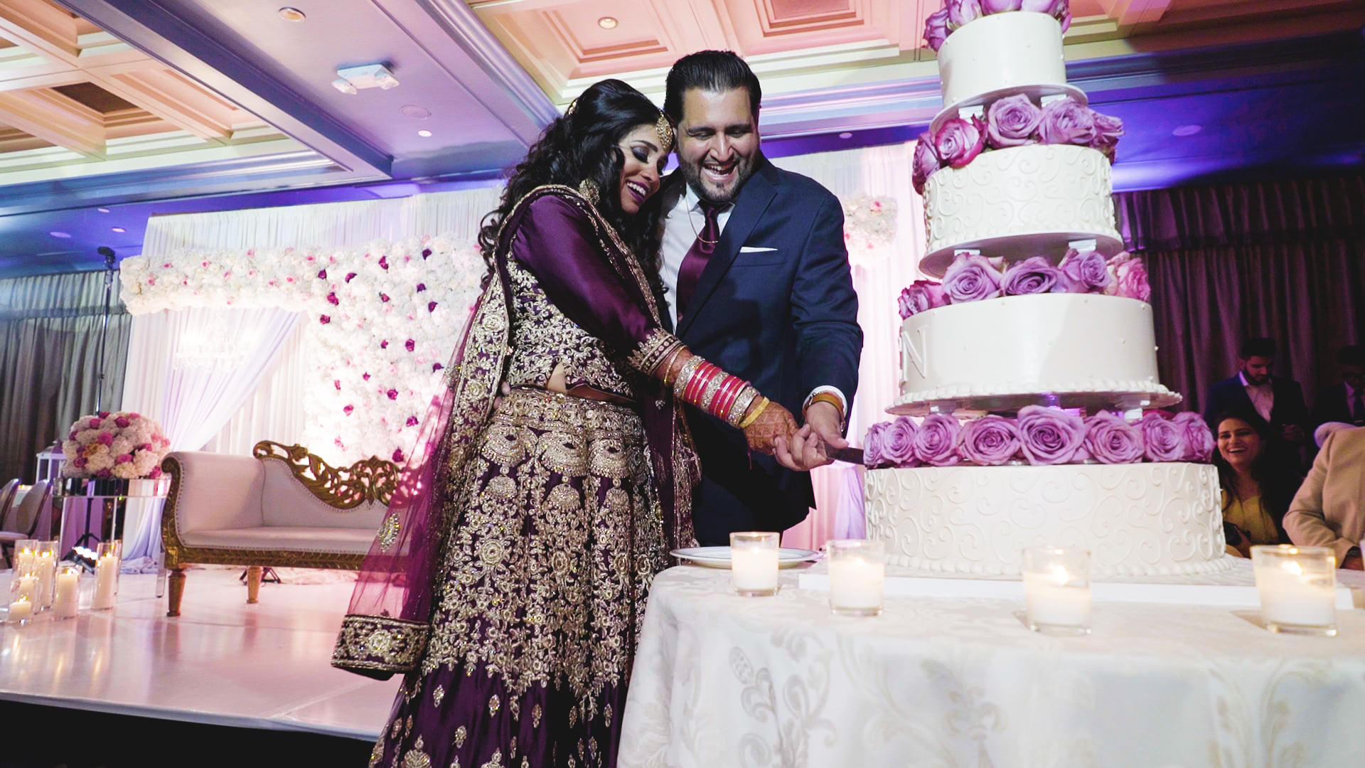 The Imperia Somerset NJ Sikh Wedding | Navjot & David | Cake Cutting