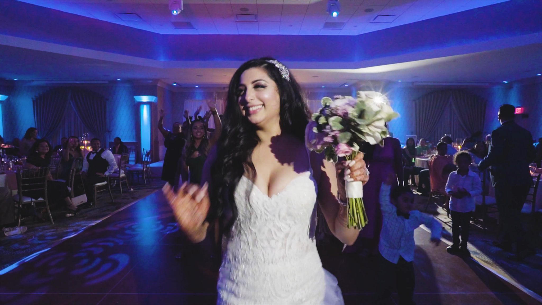 Marigold Somerset NJ Fusion Wedding | Estenia & Pritpal | Bouquet Toss