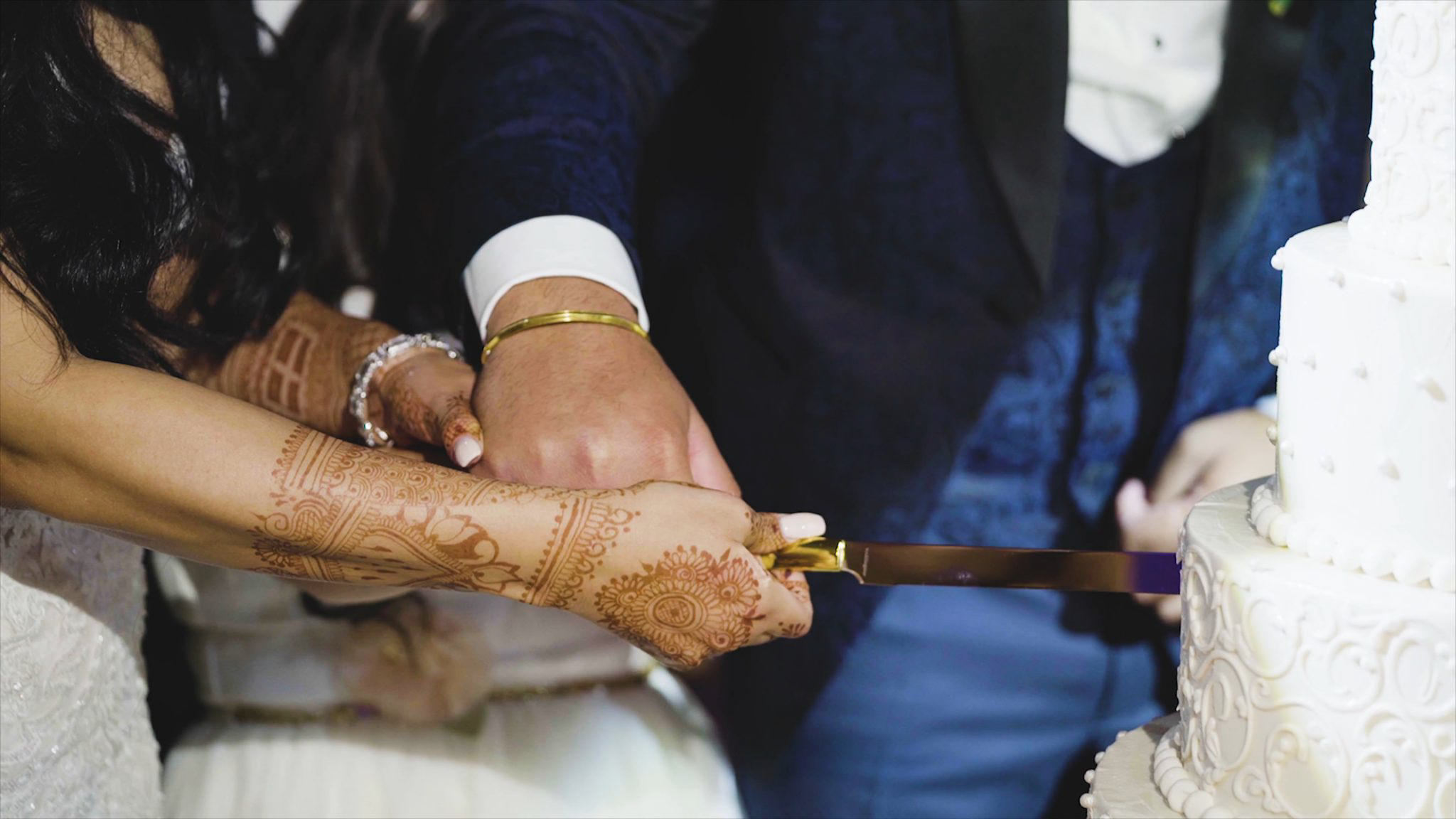 Marigold Somerset NJ Fusion Wedding | Estenia & Pritpal | Cake Cutting