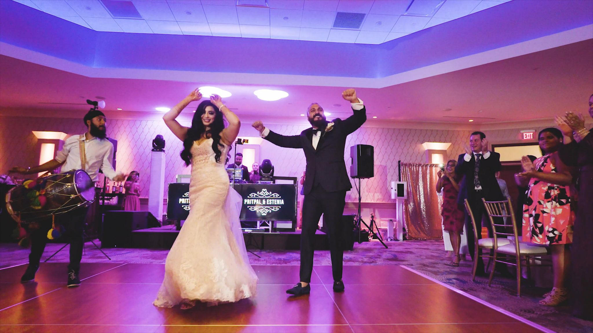 Marigold Somerset NJ Fusion Wedding | Estenia & Pritpal | Grand Entrance