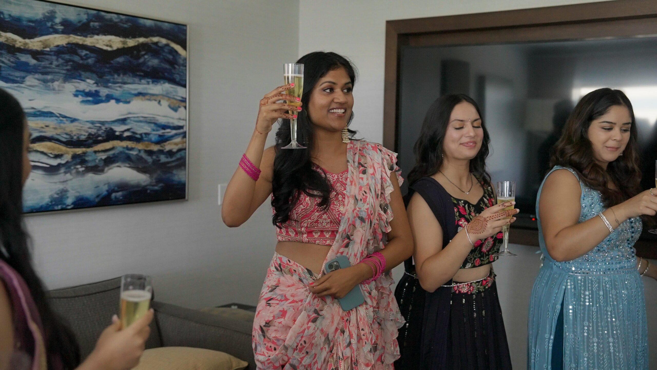 Hyatt Regency Dulles Herndon VA Hindu Wedding | Jahnvi & Rajan | Bridal Party Toast