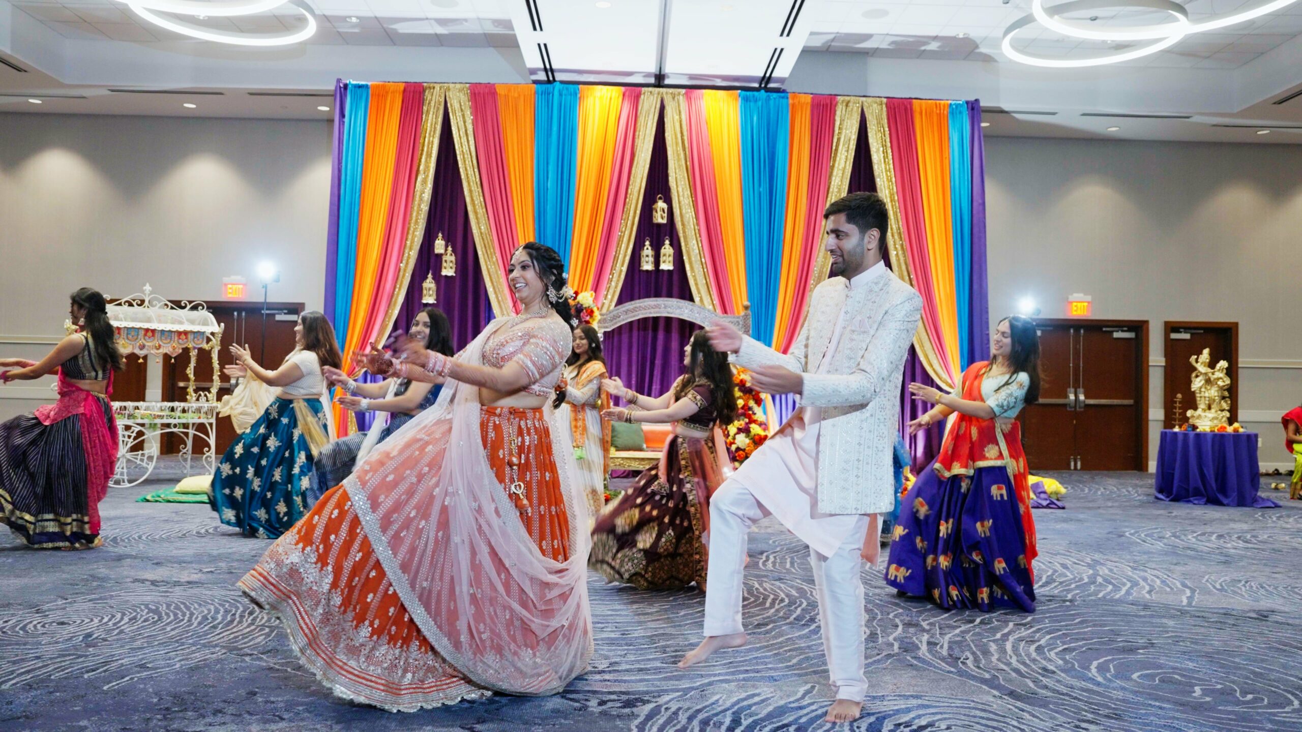 Hyatt Regency Dulles Herndon VA Hindu Wedding | Jahnvi & Rajan | Garba Jahnvi’s Bridesmaid Dance