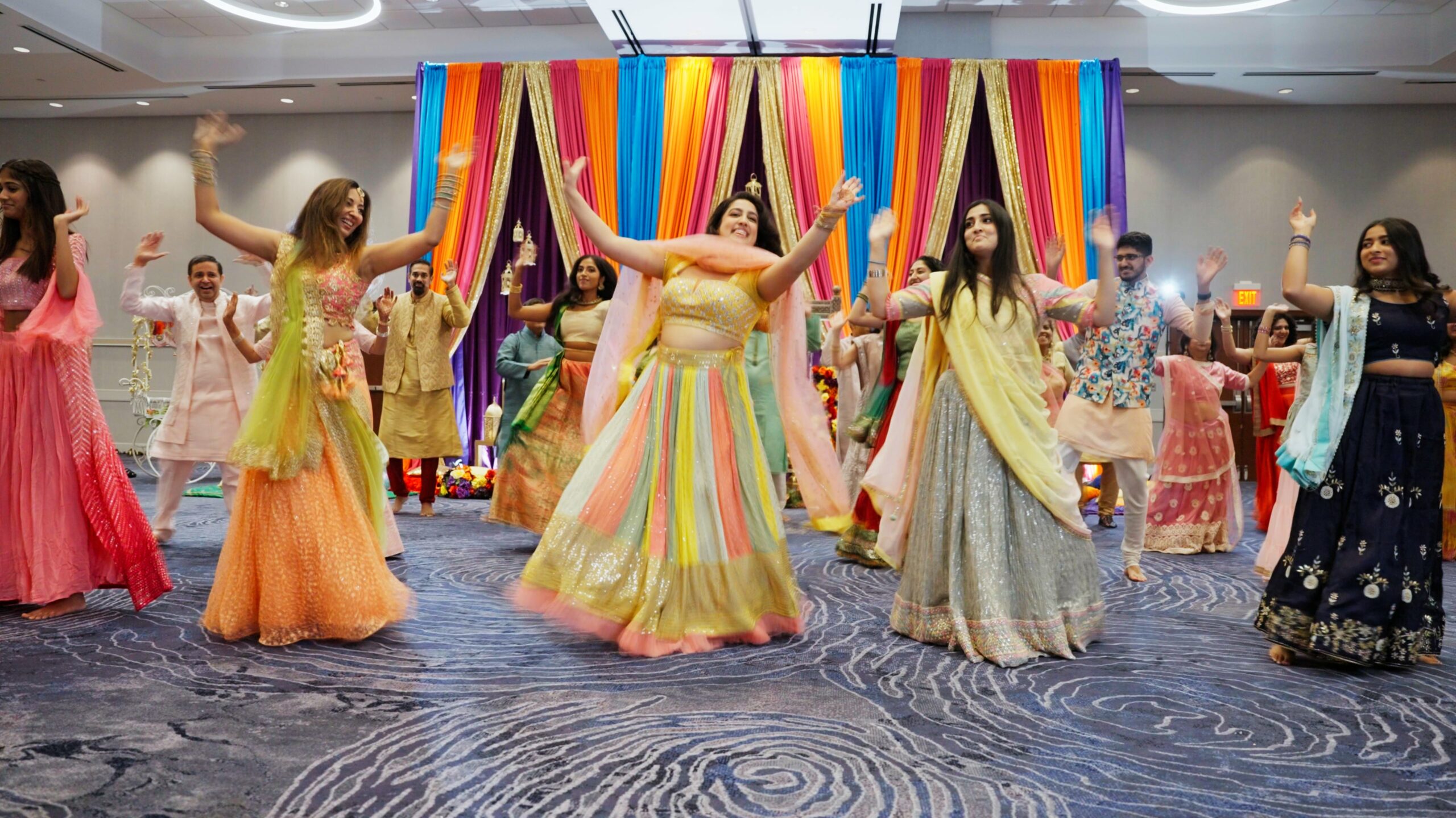 Hyatt Regency Dulles Herndon VA Hindu Wedding | Jahnvi & Rajan | Garba Jani Vyas Family Dance