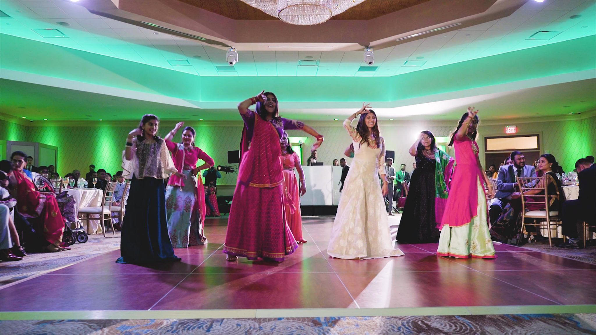 Marigold Somerset NJ Hindu Wedding | Zalak & Parag | Bride Family and Friend Dance