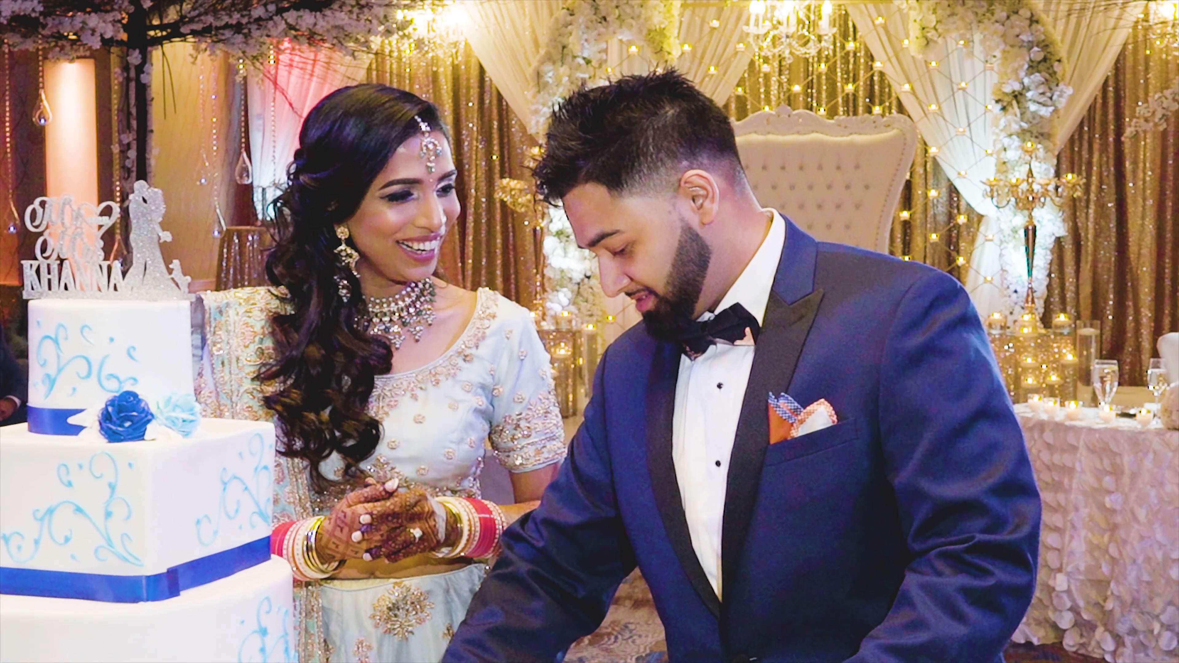 Marigold Somerset NJ Hindu Wedding | Nidhi & Rudra | Cake Cutting