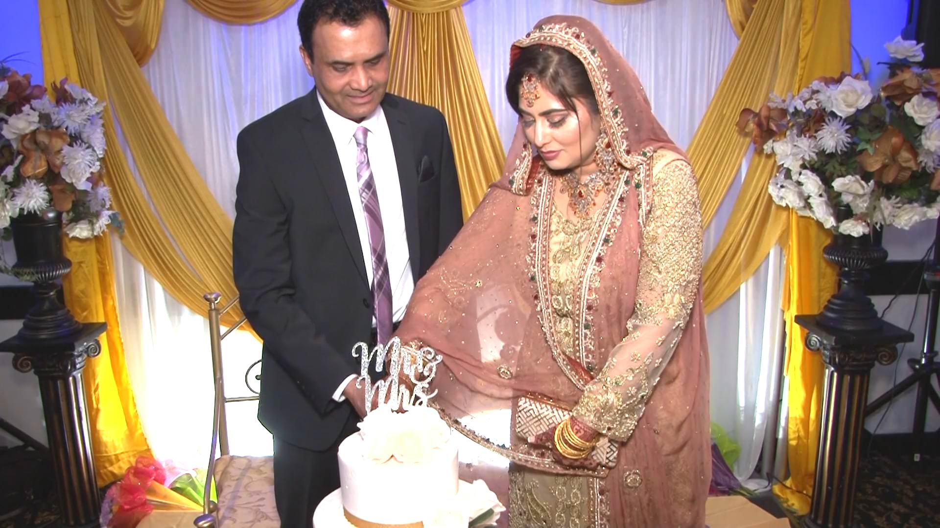 Shahnawaz Palace Edison NJ Muslim Wedding | Hifza & Ansar | Cake Cutting