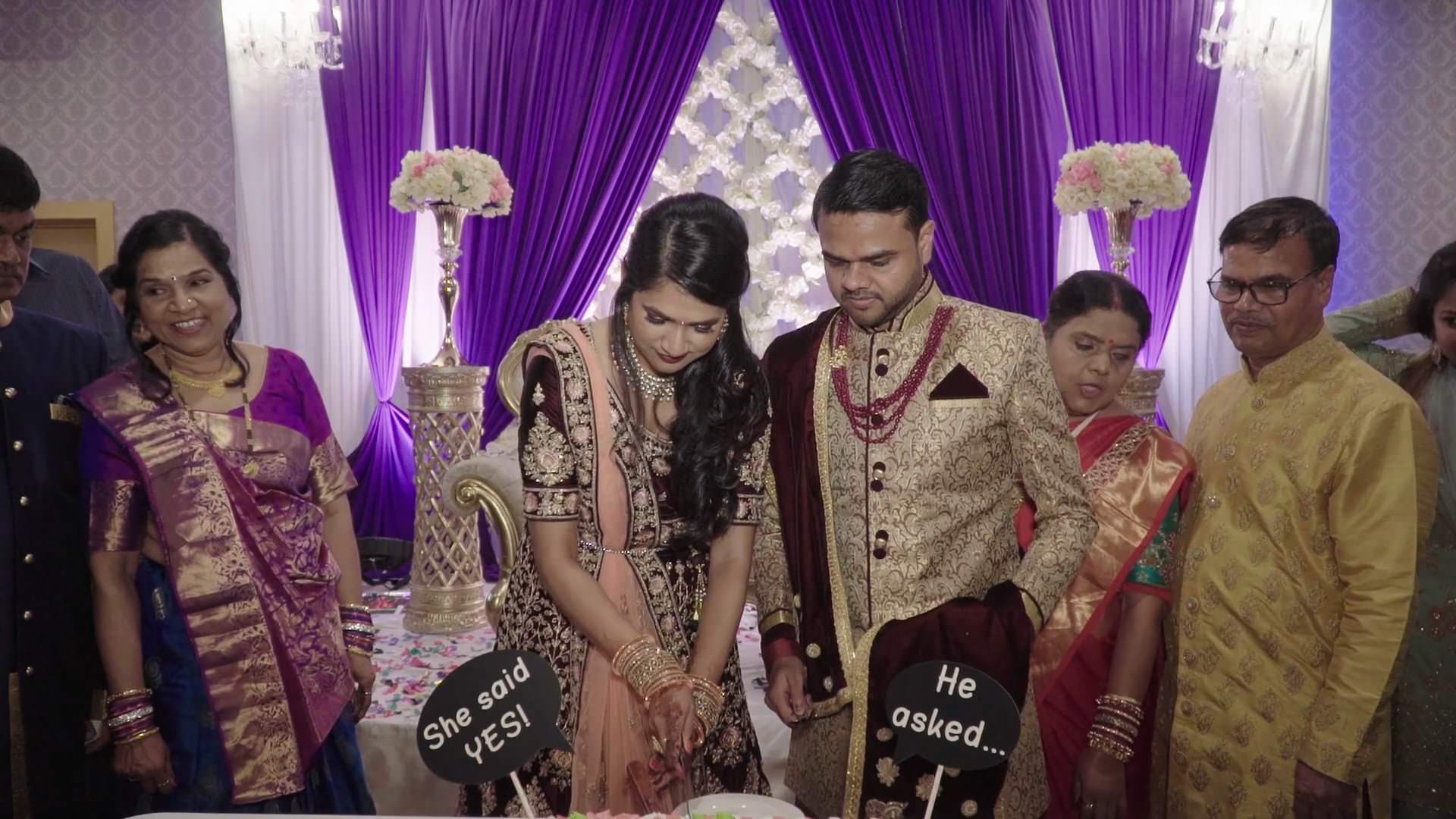 Nanking Restaurant South Plainfield NJ Engagement | Niki & Hardik | Cake Cutting