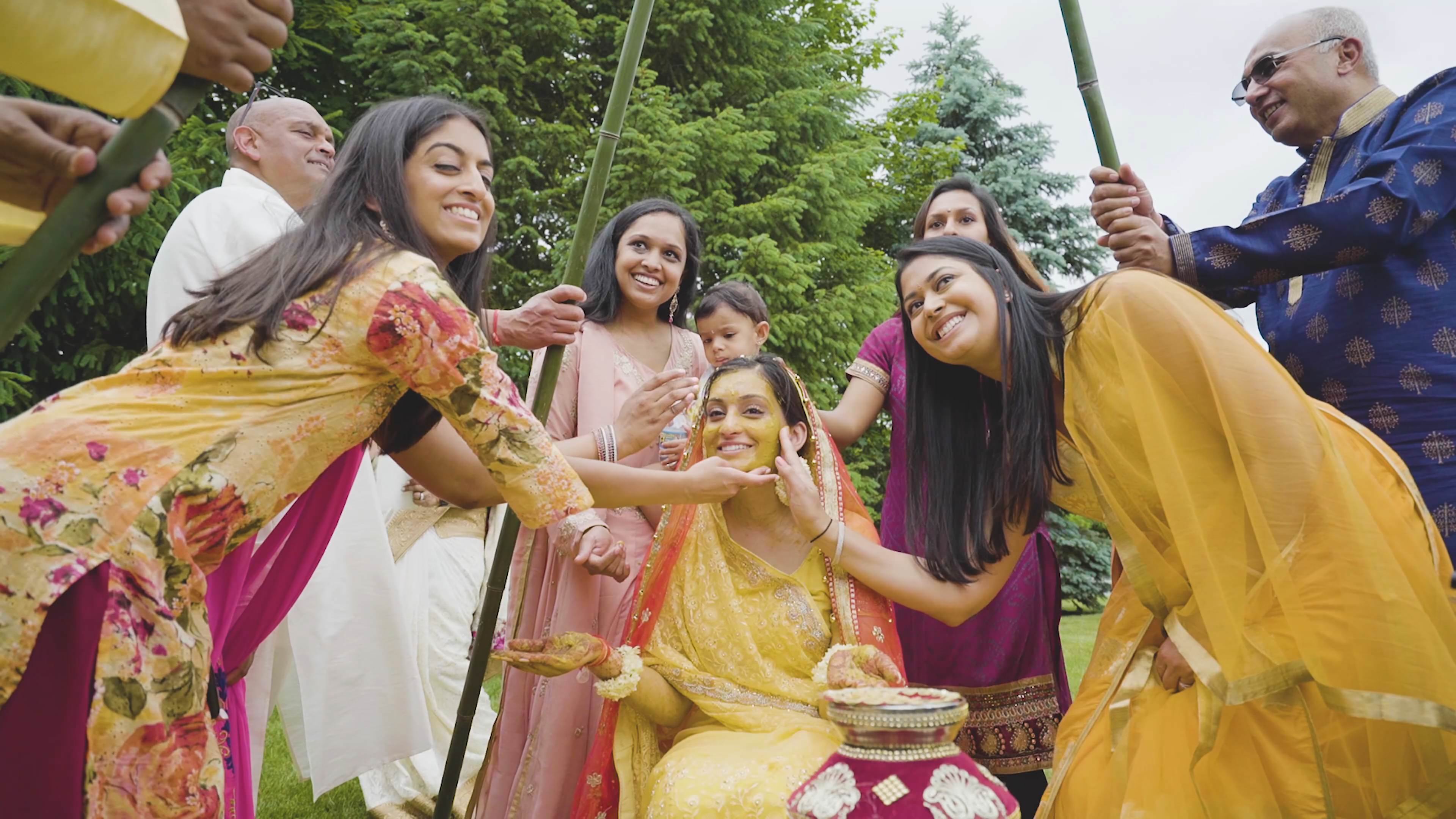 Bride Residence Fusion Wedding | Prerna & Kevin | Haldi