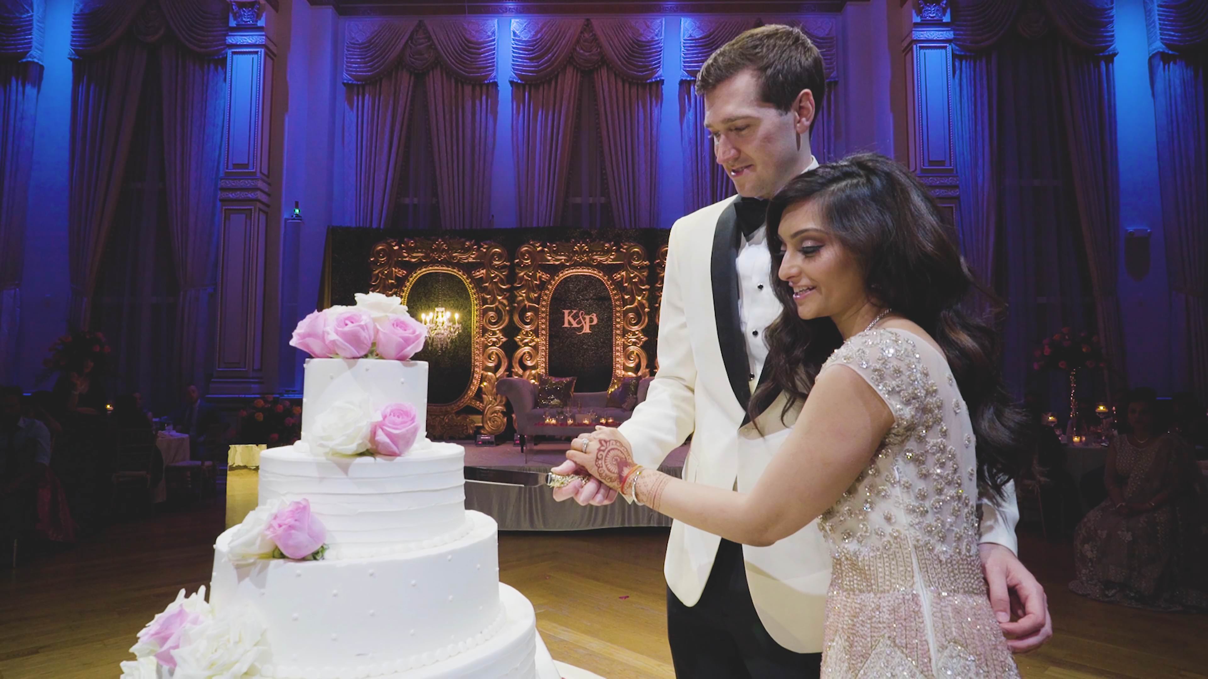 The Tides Estate NJ Fusion Wedding | Prerna & Kevin | Cake Cutting