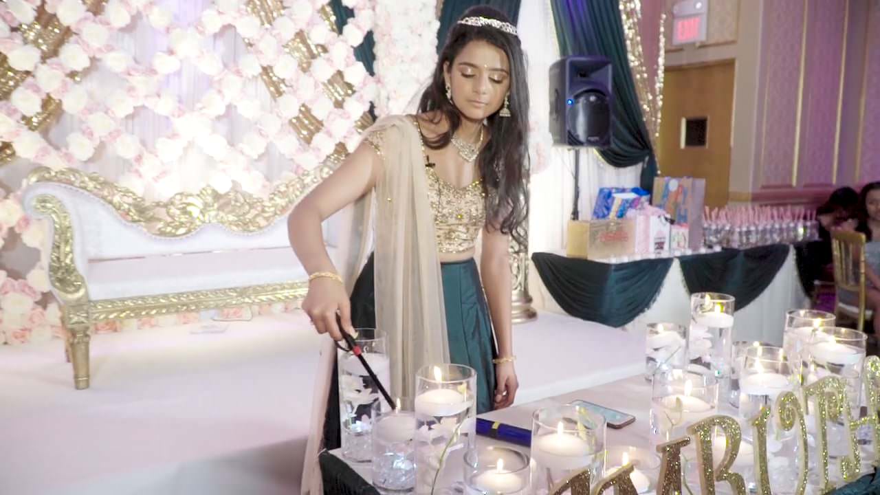 Deewan Banquet Piscataway NJ Sweet 16 | Amrutha Sweet 16 | Candle Lighting
