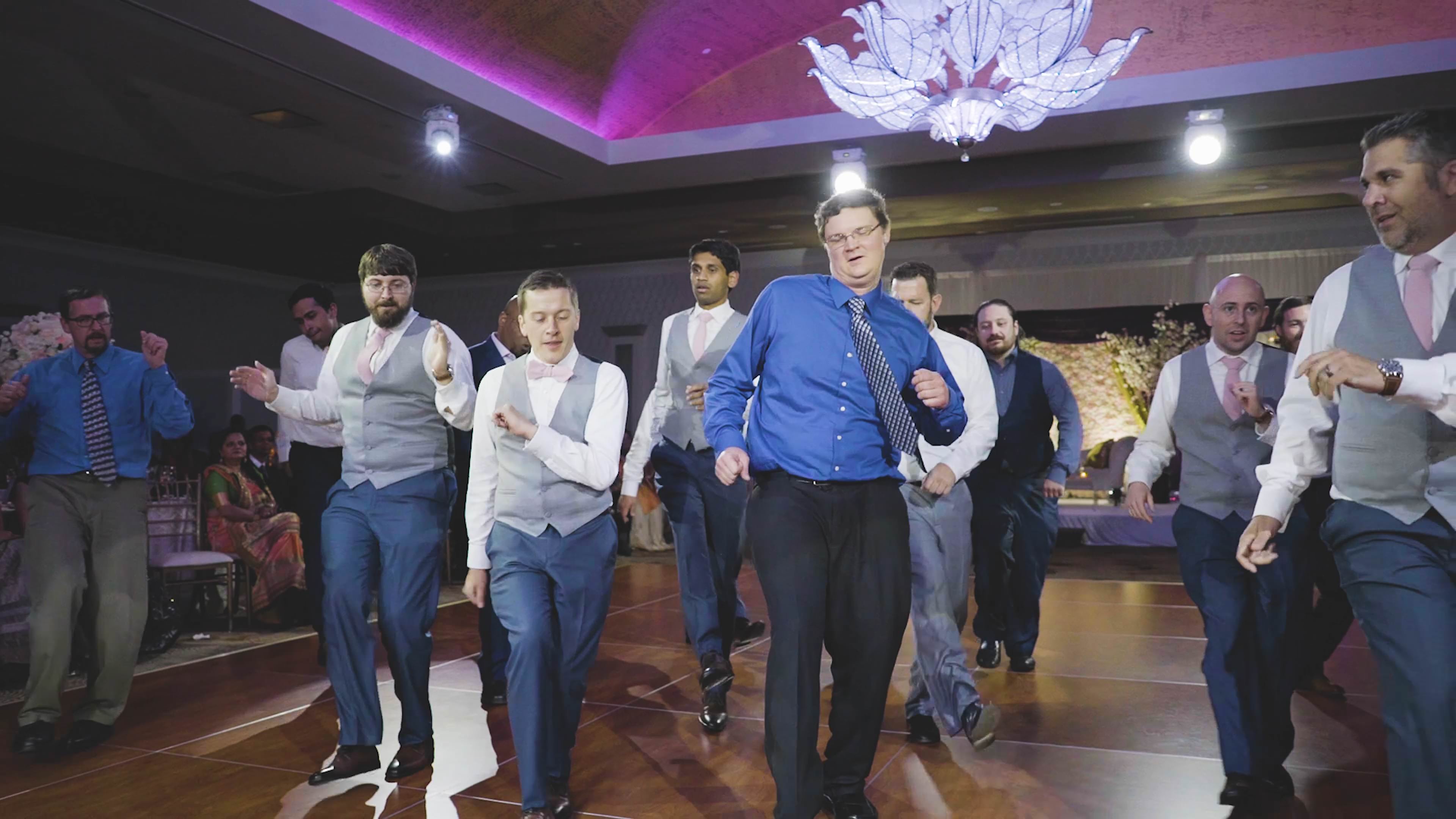 Marigold Somerset NJ Fusion Wedding | Anita & Patrick | Groomsmen Dance