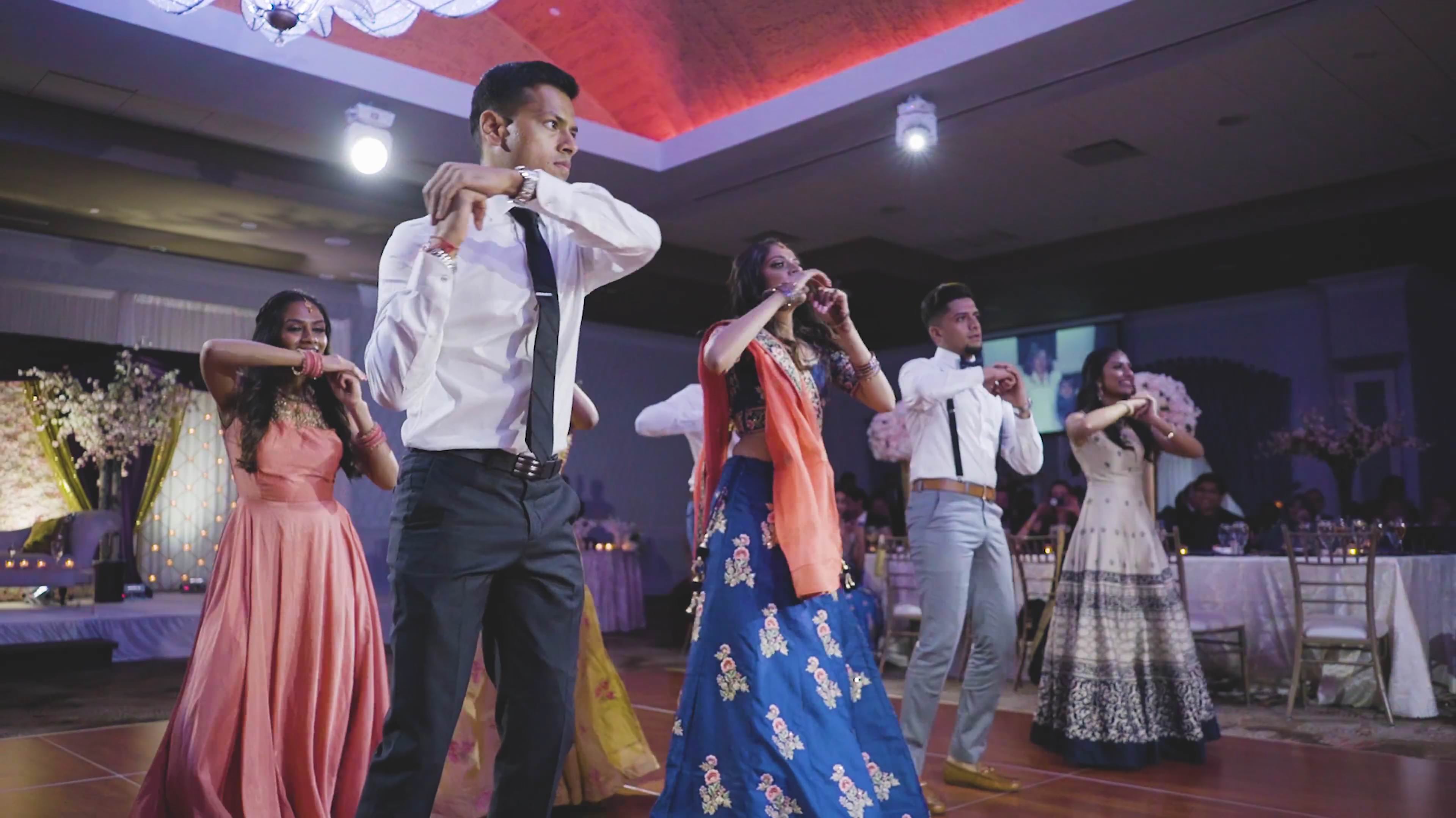 Marigold Somerset NJ Fusion Wedding | Anita & Patrick | Bride Cousins Dance