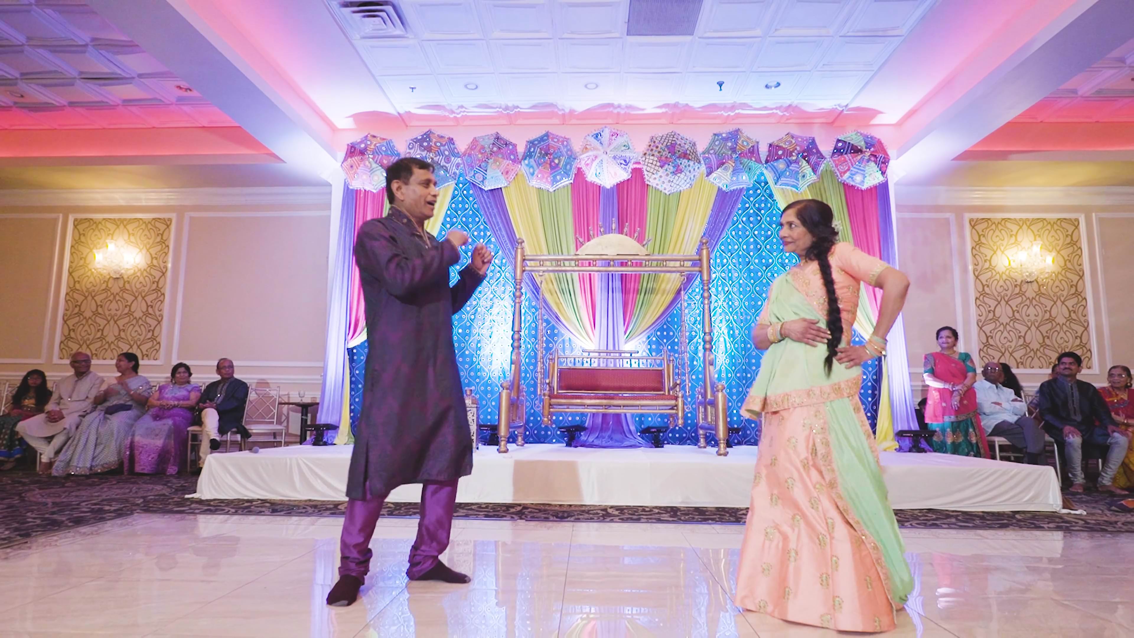 Ember Banquets Monmouth Junction NJ Fusion Wedding | Anita & Patrick | Bride Family Garba Dance