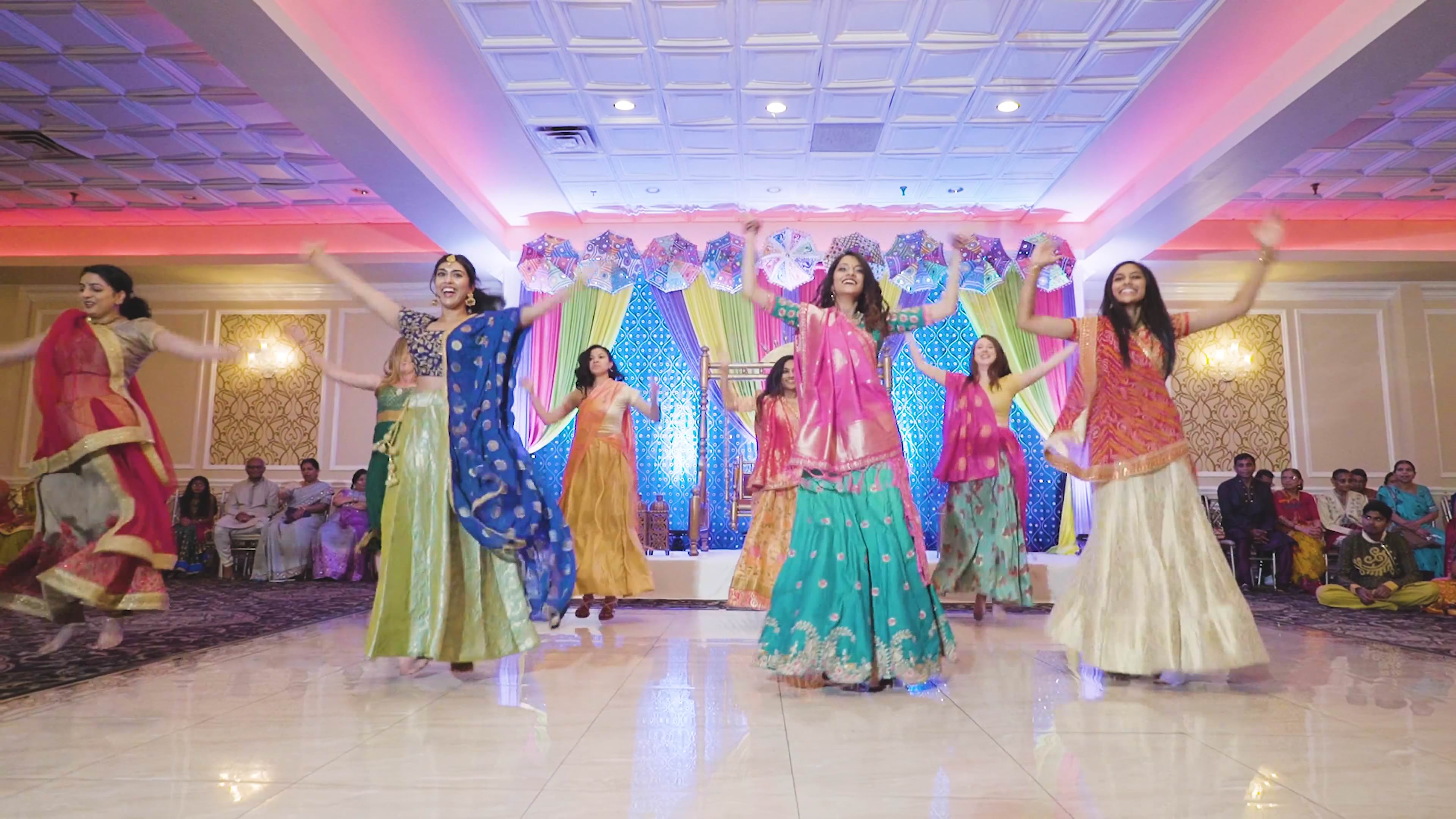 Ember Banquets Monmouth Junction NJ Fusion Wedding | Anita & Patrick | Anwesha and Cousins Garba Dance