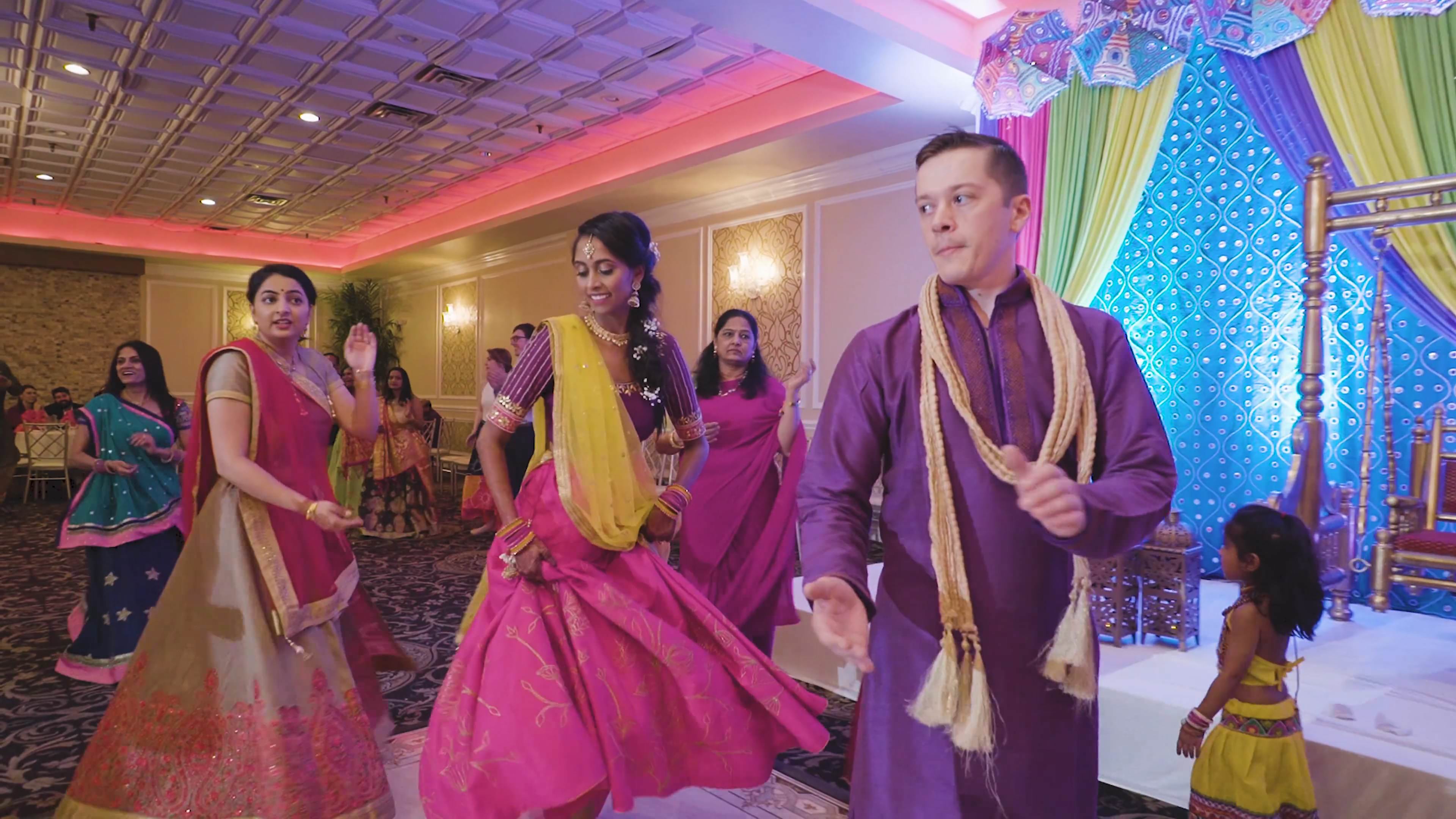 Ember Banquets Monmouth Junction NJ Fusion Wedding | Anita & Patrick | Garba Part I