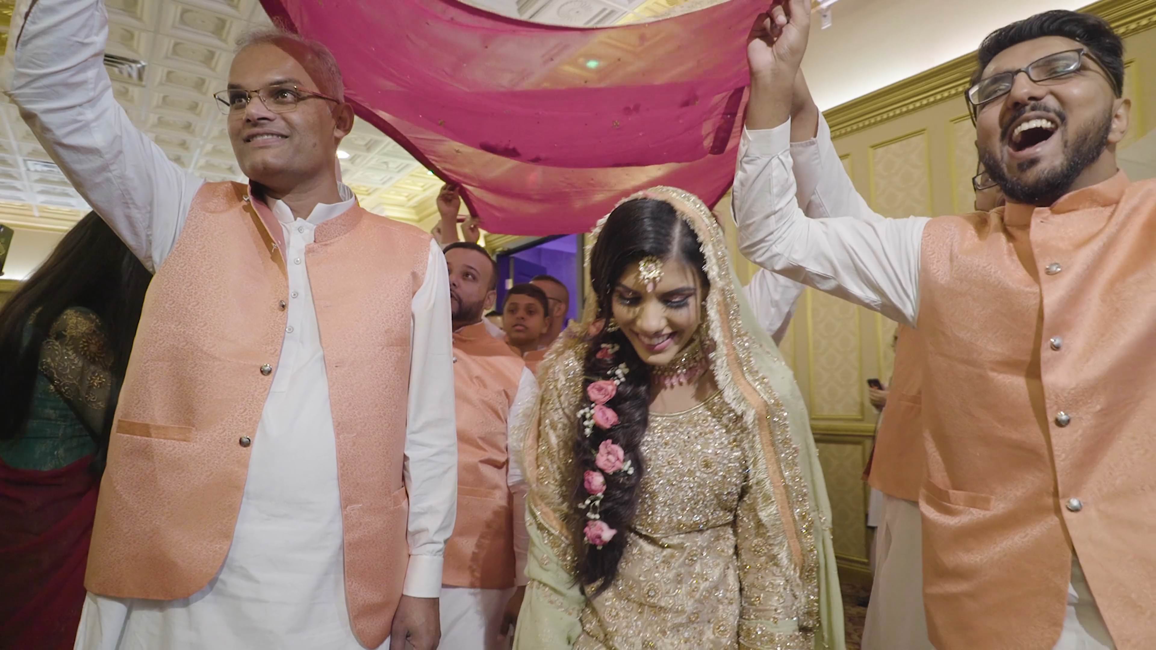 Deewan Banquet Piscataway NJ Muslim Wedding | Kanwal & Hammad | Bride Mehndi Night Entrance