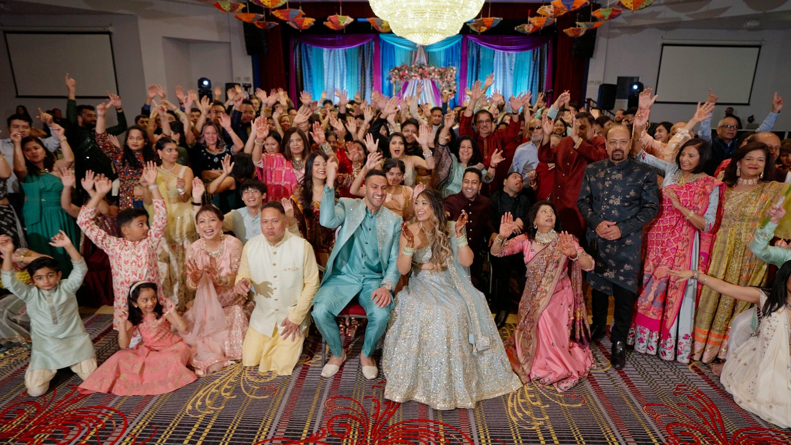 Indian Cultural Center Marlton NJ Fusion Wedding | Camille & Rukil | Sangeet Receptions
