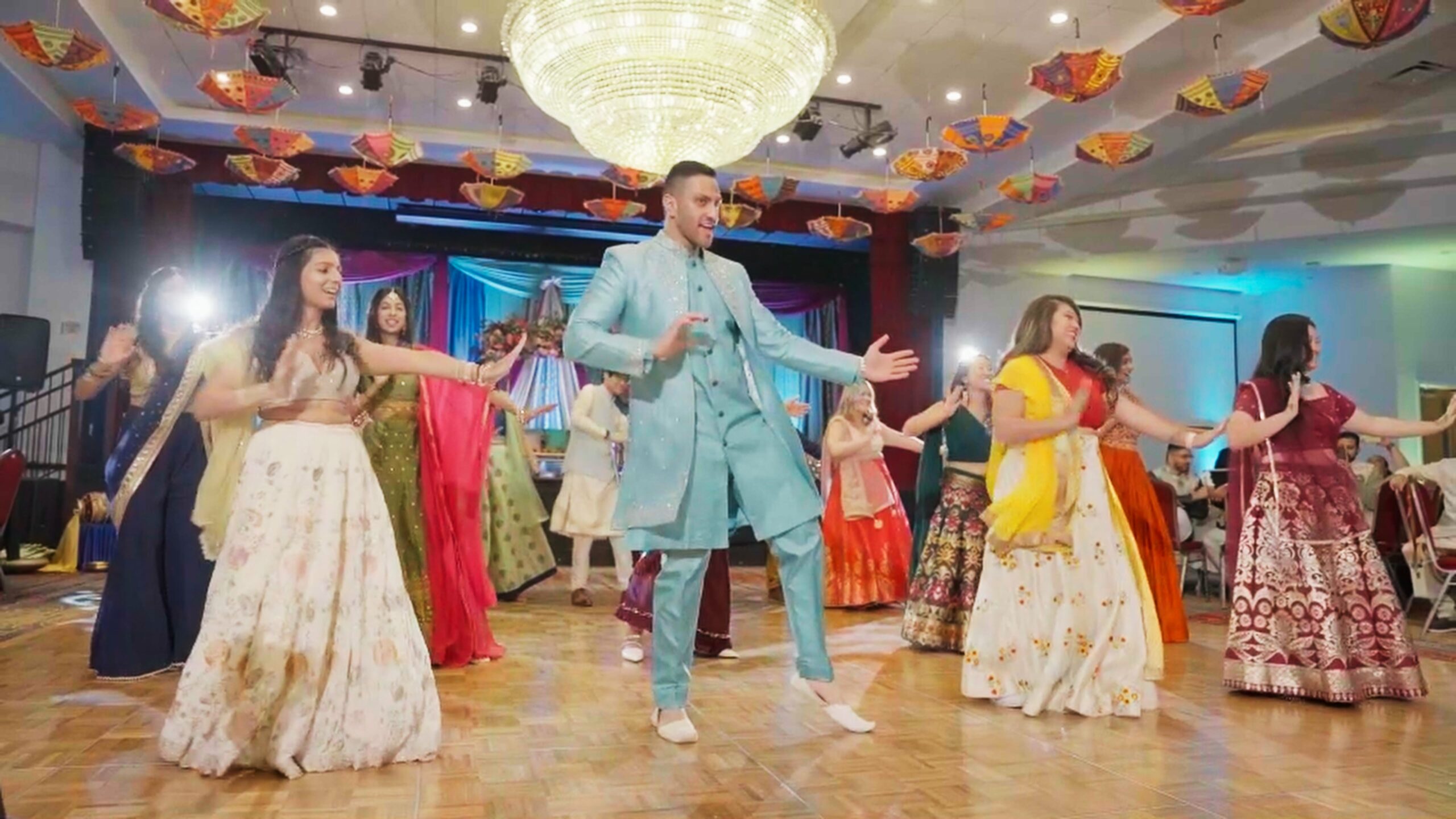 Church of St. Joan of Arc Marlton NJ Fusion Wedding | Camille & Rukil | Groom Sangeet Dance