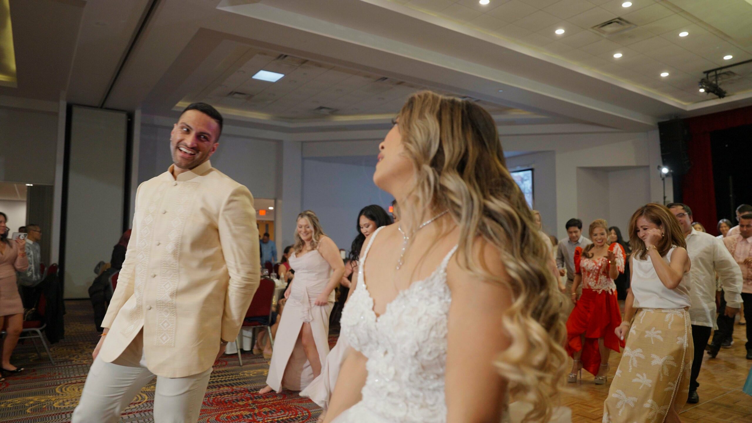 Lucien’s Manor Berlin NJ Fusion Wedding | Camille & Rukil | Line Dancing