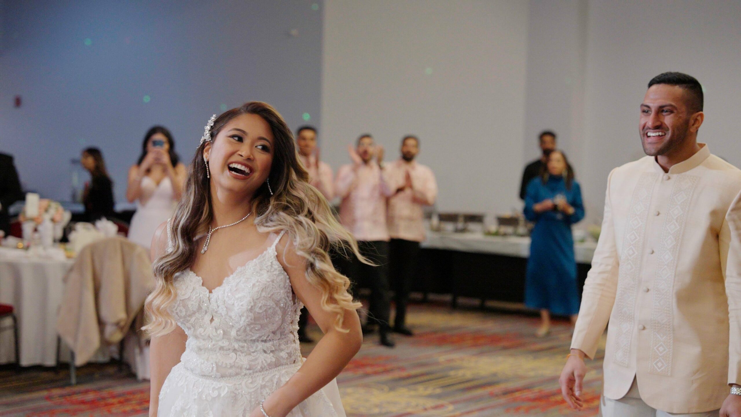 Lucien’s Manor Berlin NJ Fusion Wedding | Camille & Rukil | Reception Grand Entrance